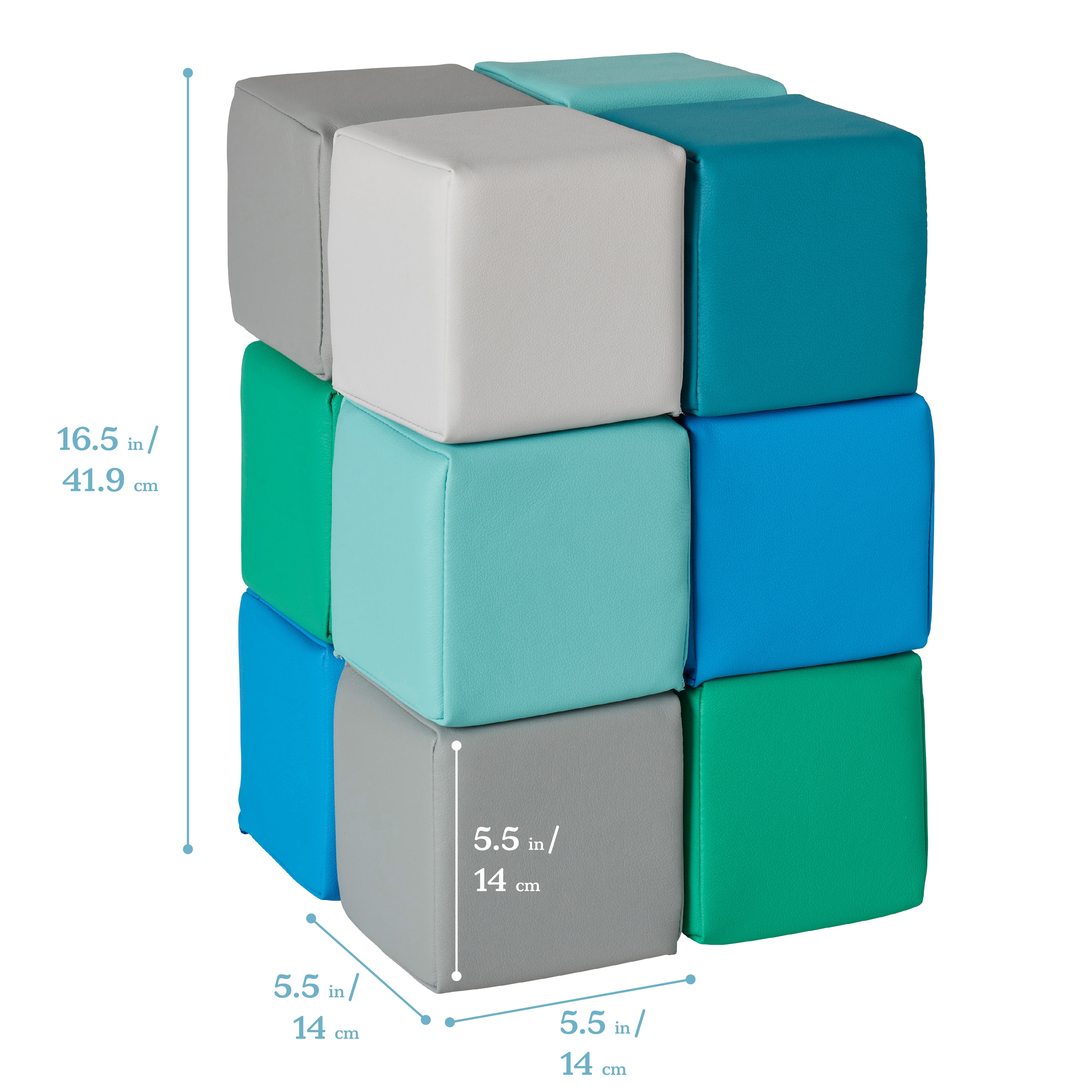 SoftZone Patchwork Toddler Blocks, 12-Piece