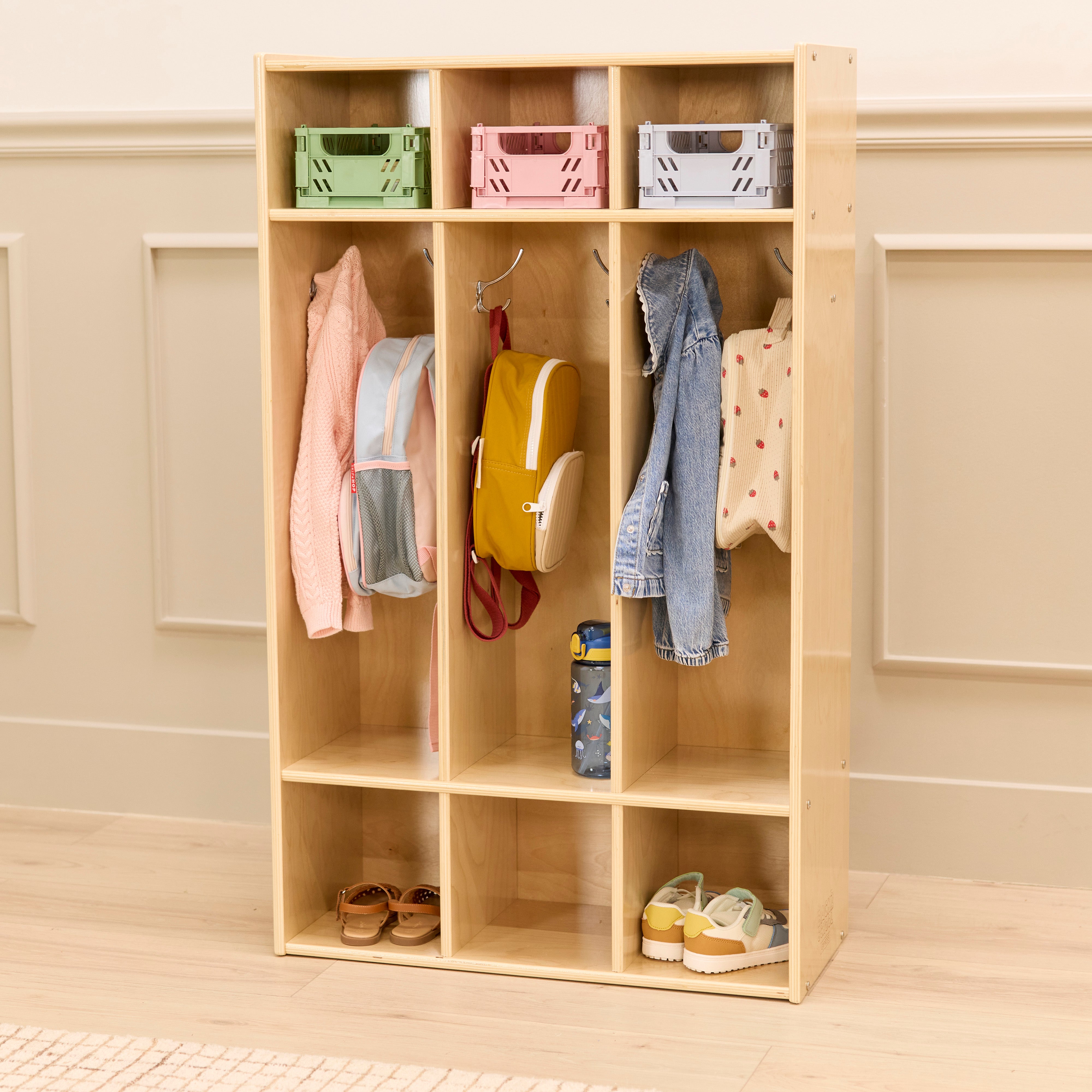 Sleekline 3-Section Storage Coat Locker