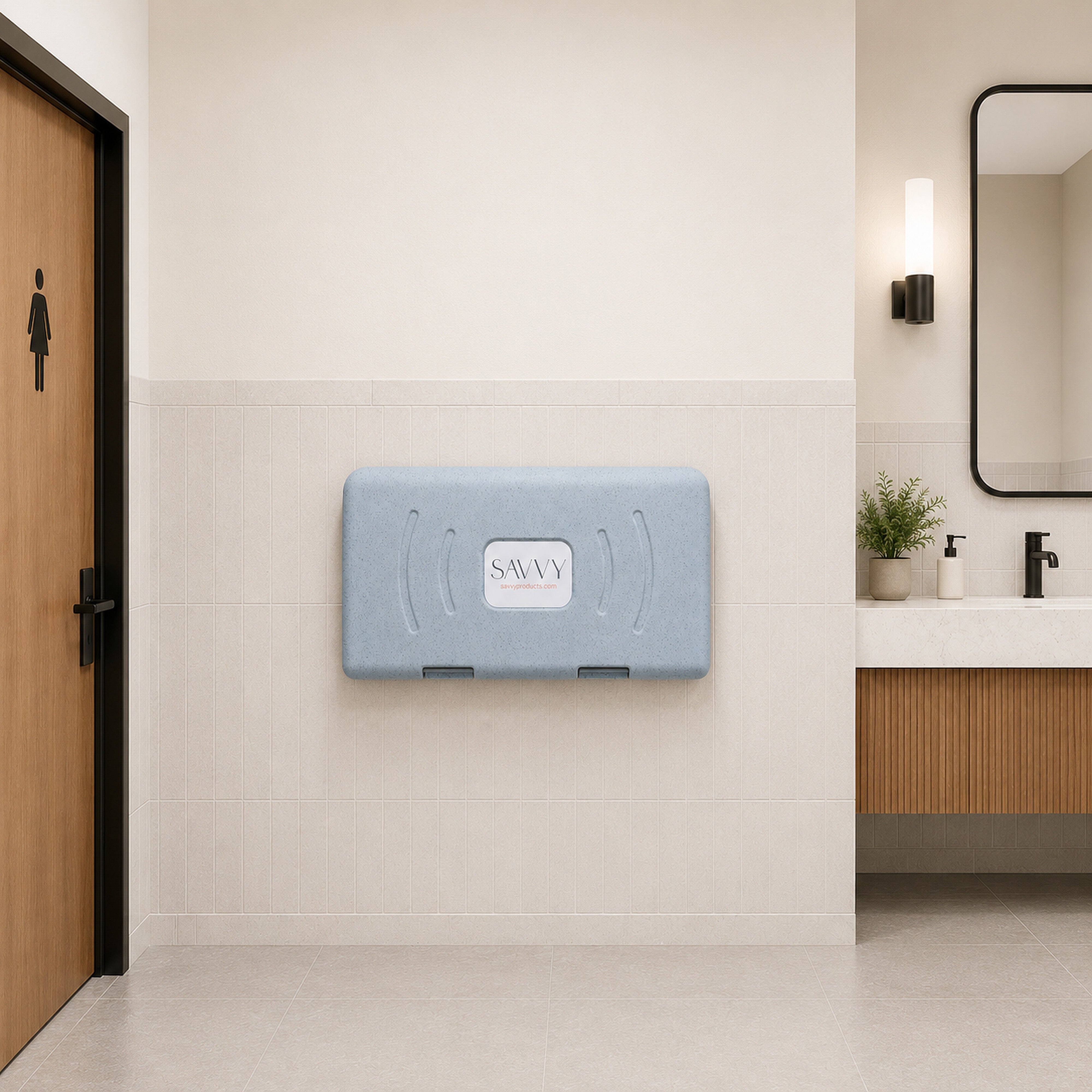 Commercial Wall-Mounted Baby Changing Station