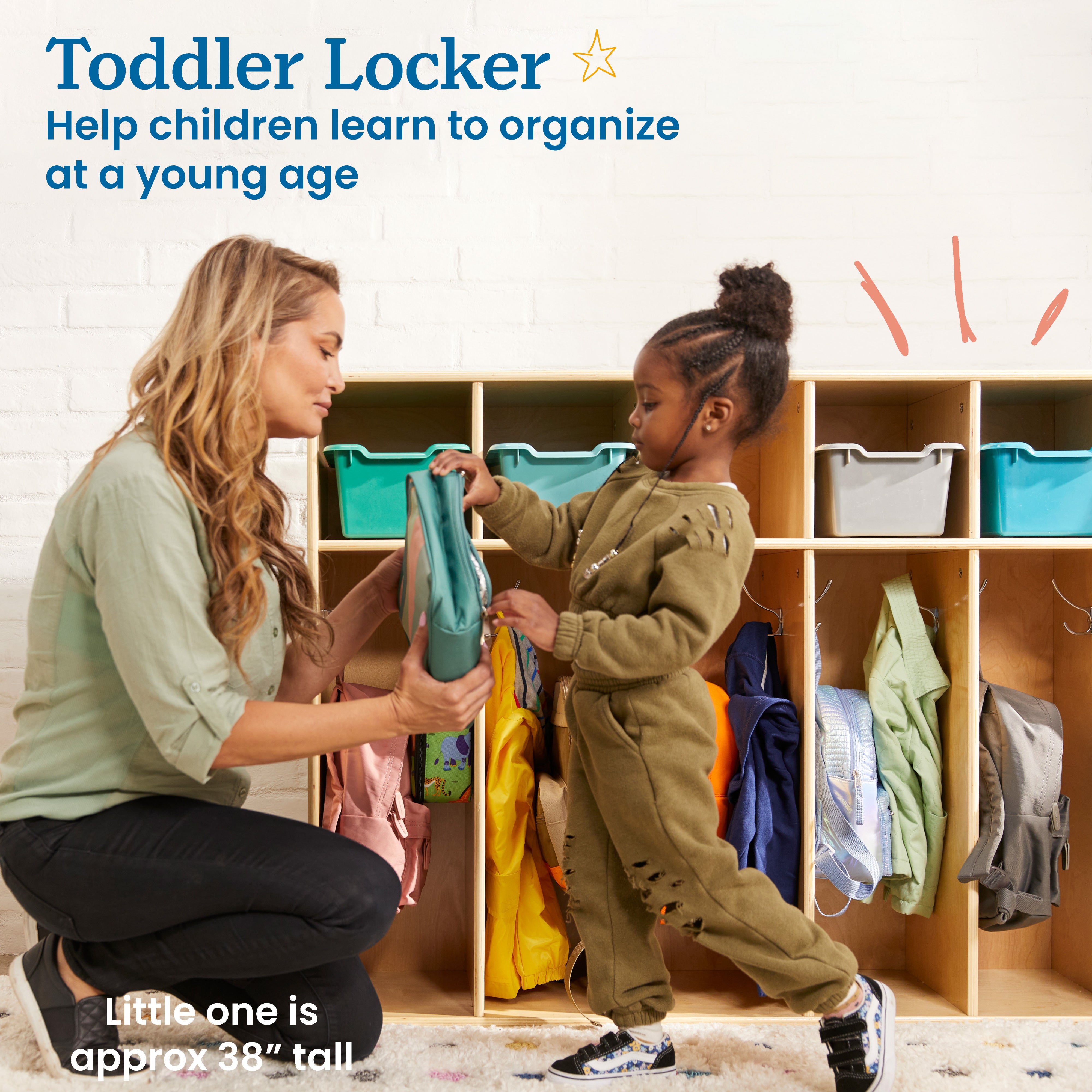 Streamline 5-Section Toddler Coat Locker