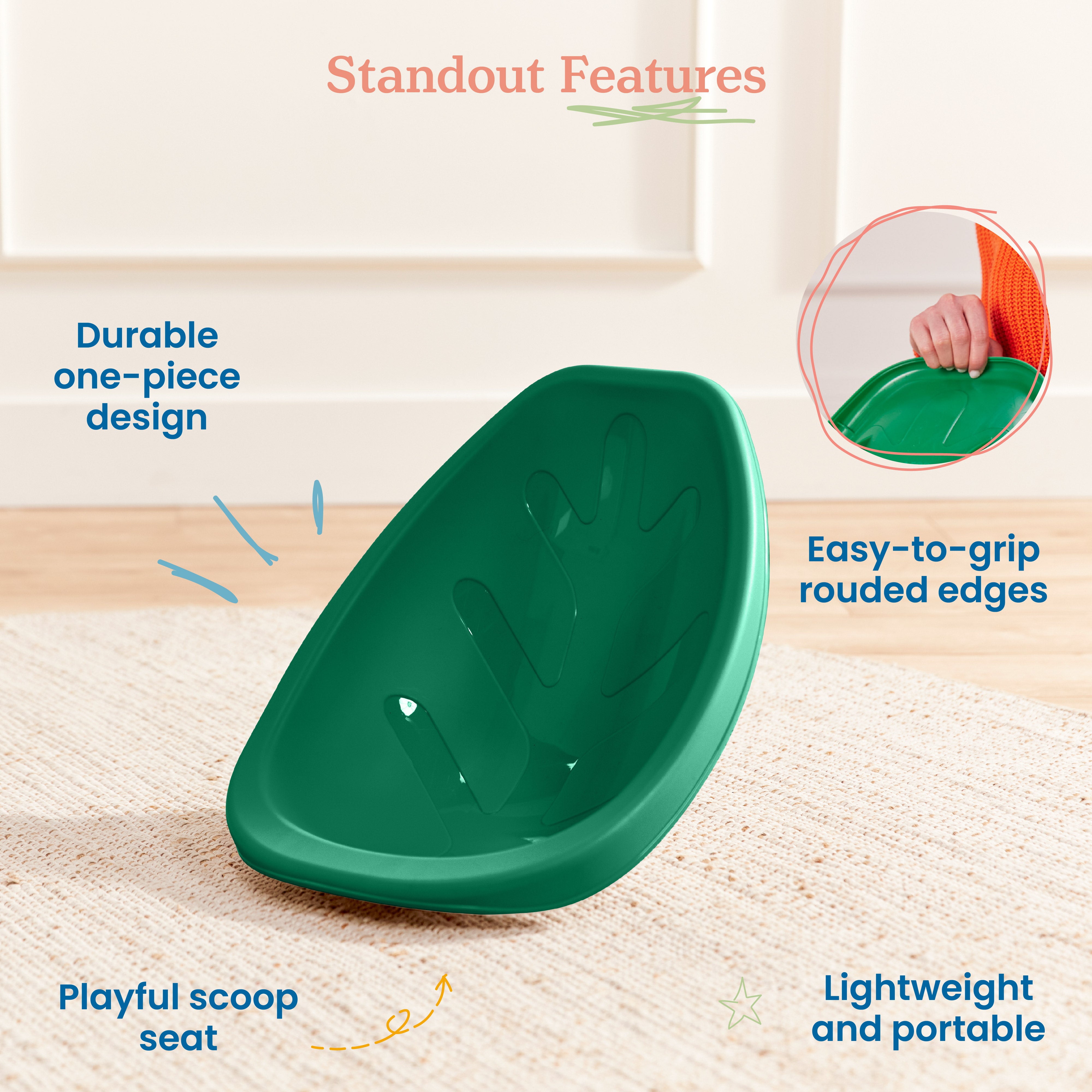 Leaf Scoop Floor Seat, 6-Piece