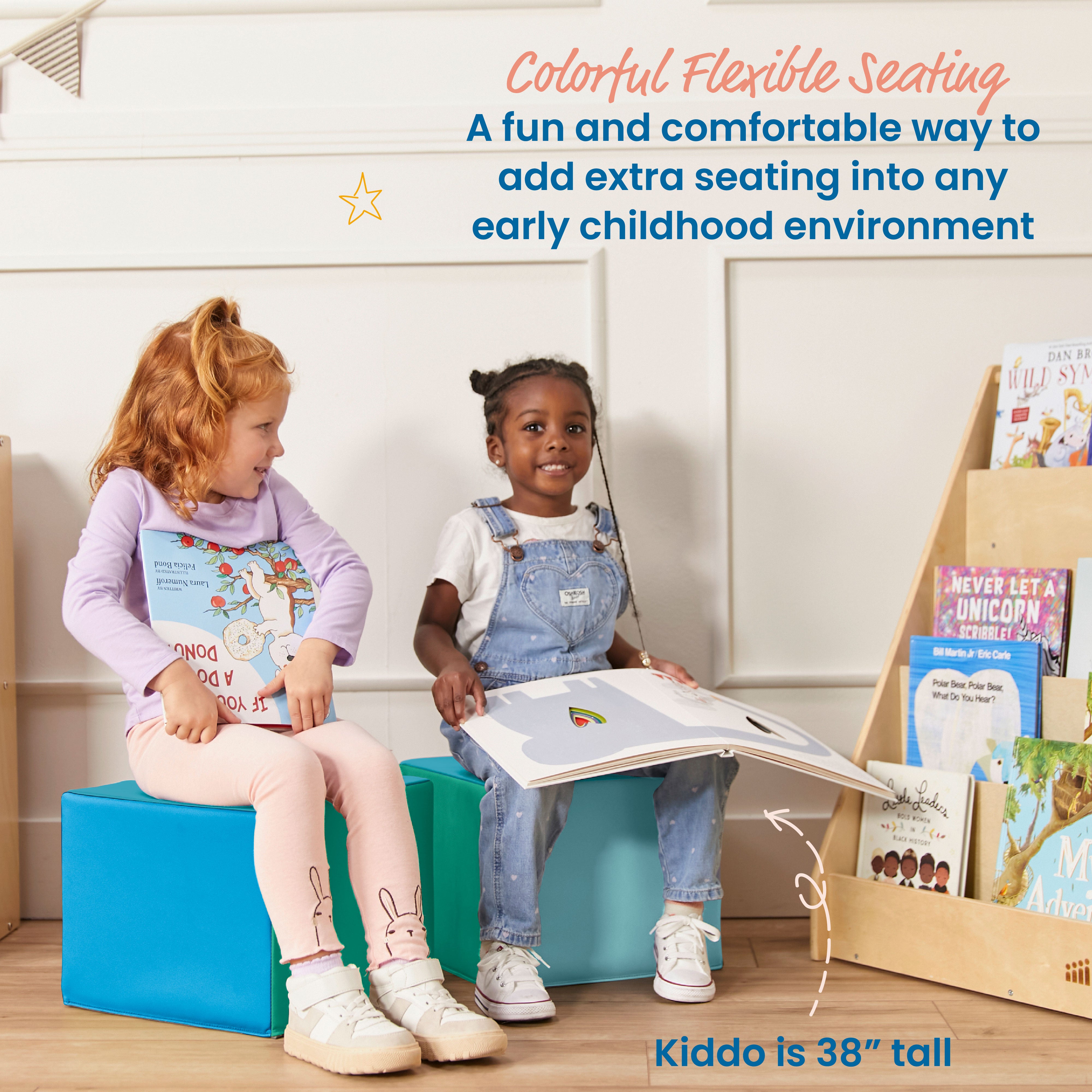 Children's Cozy Cube Seat with Handle, 4-Piece