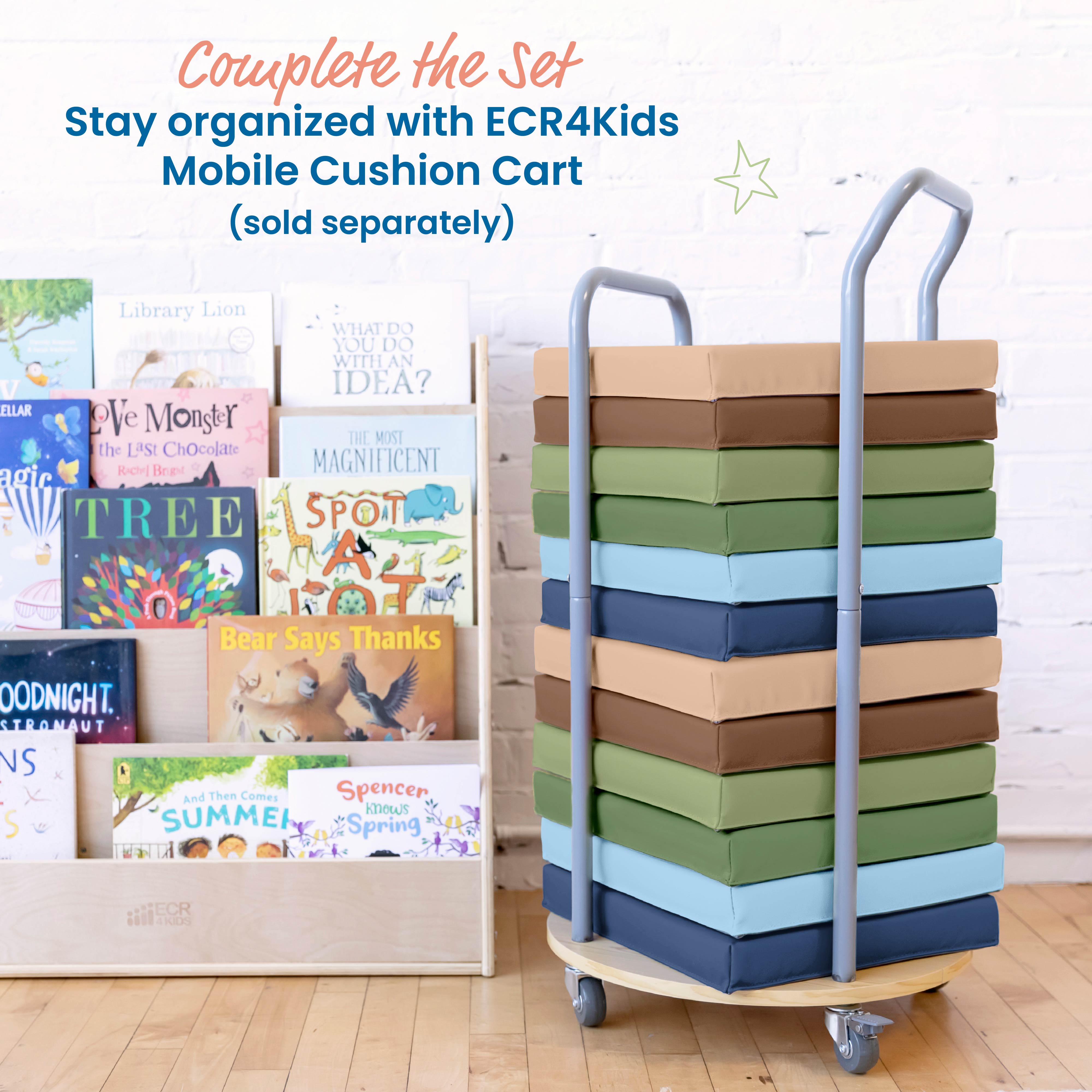 Floor Cushions, Square, 6-Piece