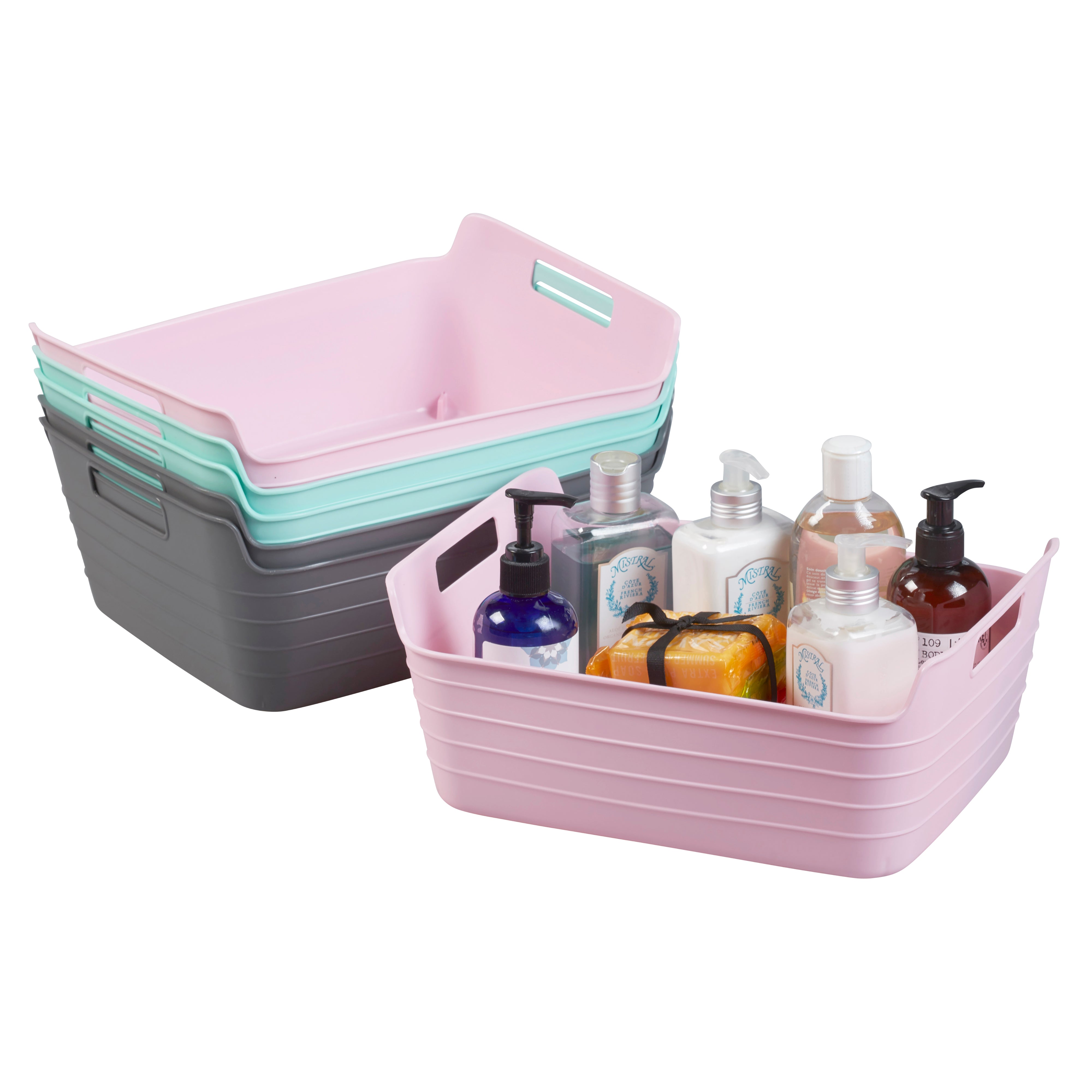 Bendi-Bins with Handles, 13in x 10in, 6-Piece