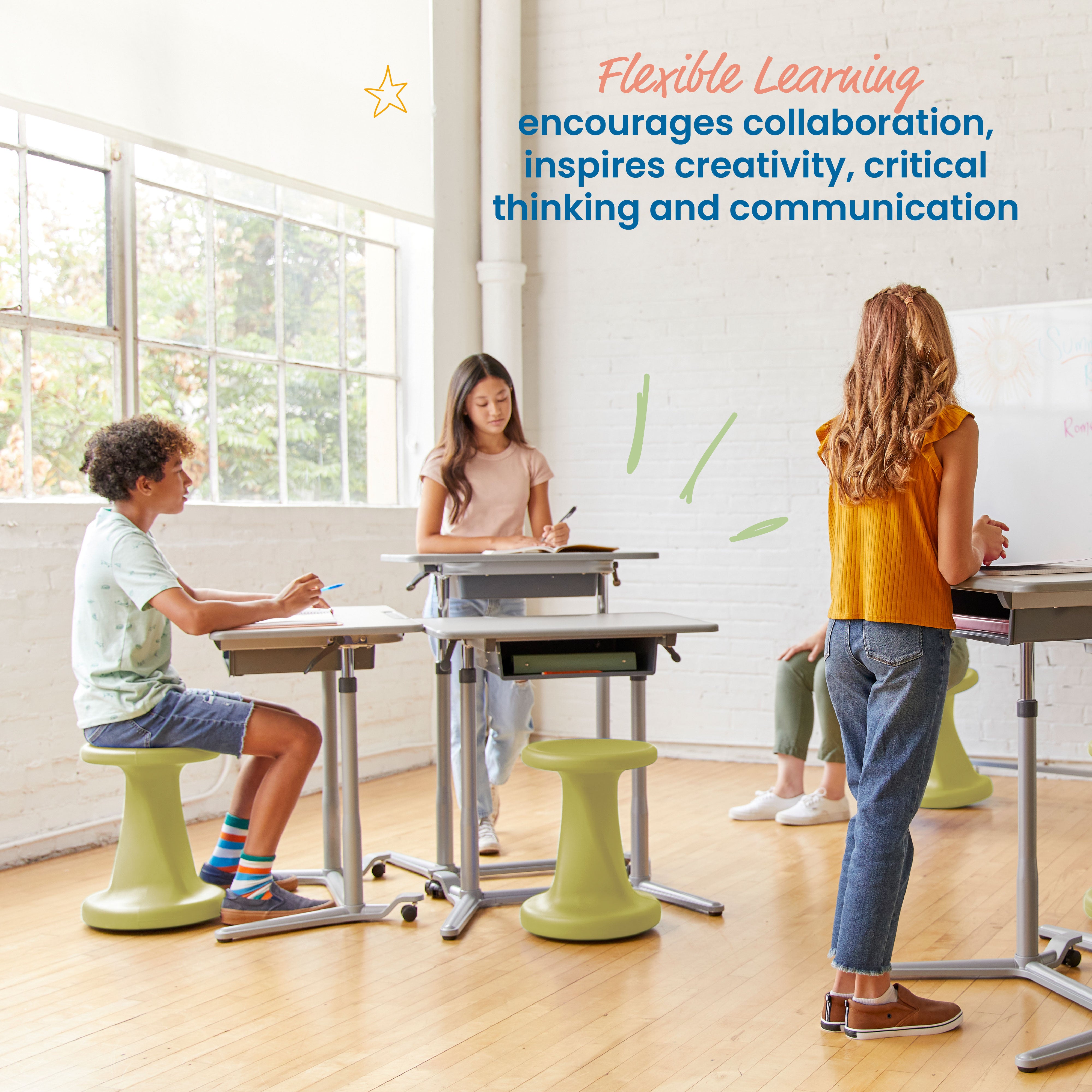 Twist Wobble Stool, 18in Seat Height