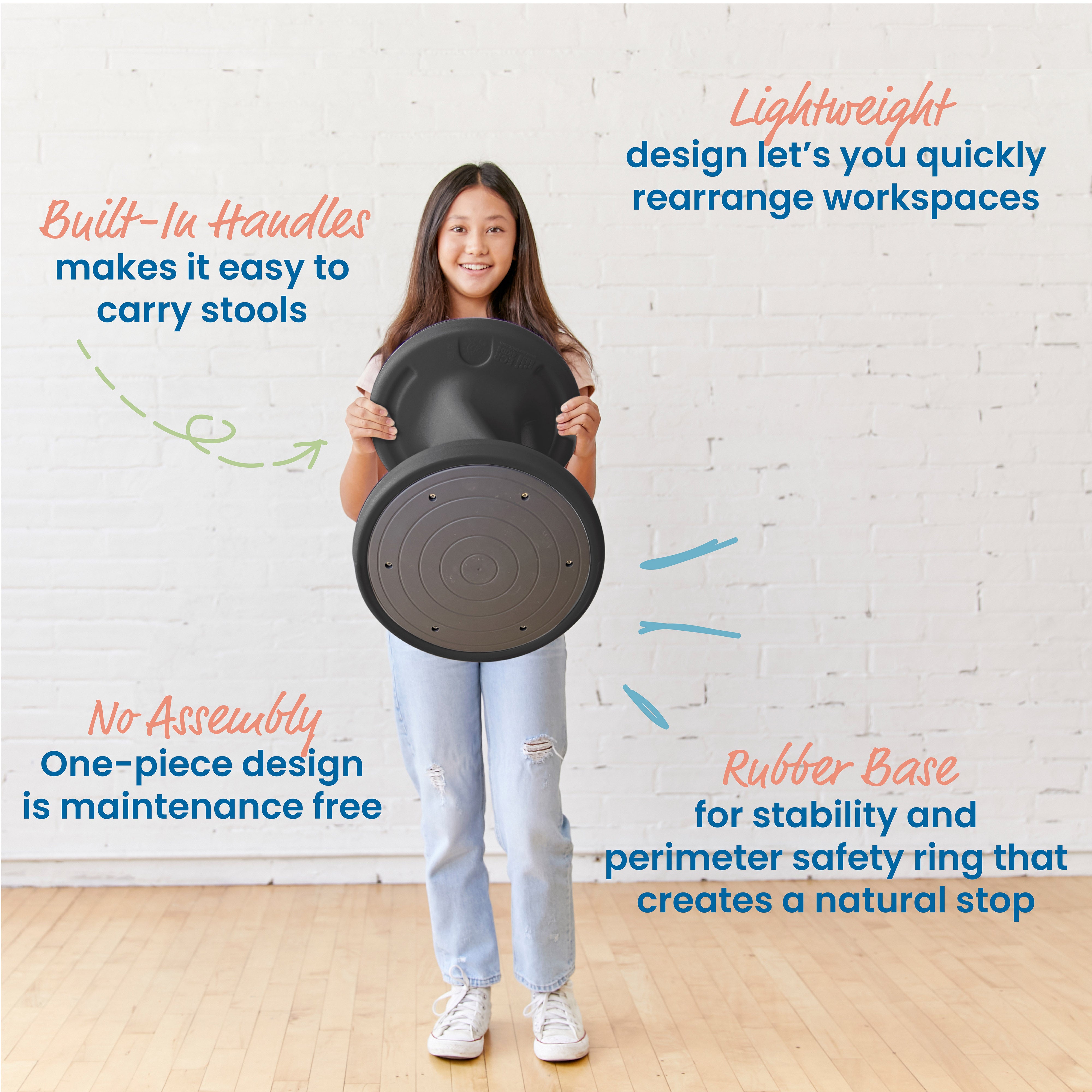 Twist Wobble Stool, 18in Seat Height