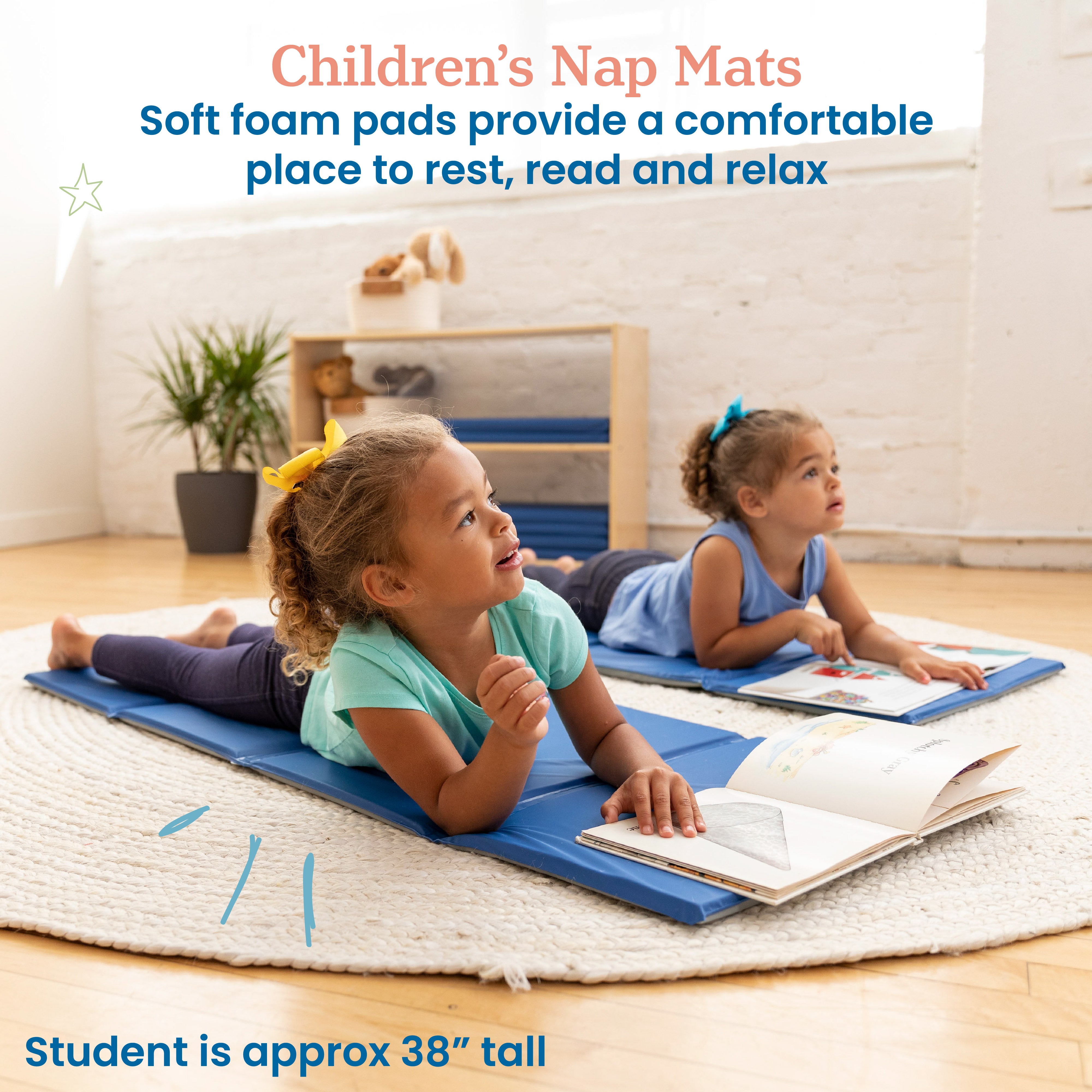Everyday Folding Rest Mat, 4-Section, 5-Pack