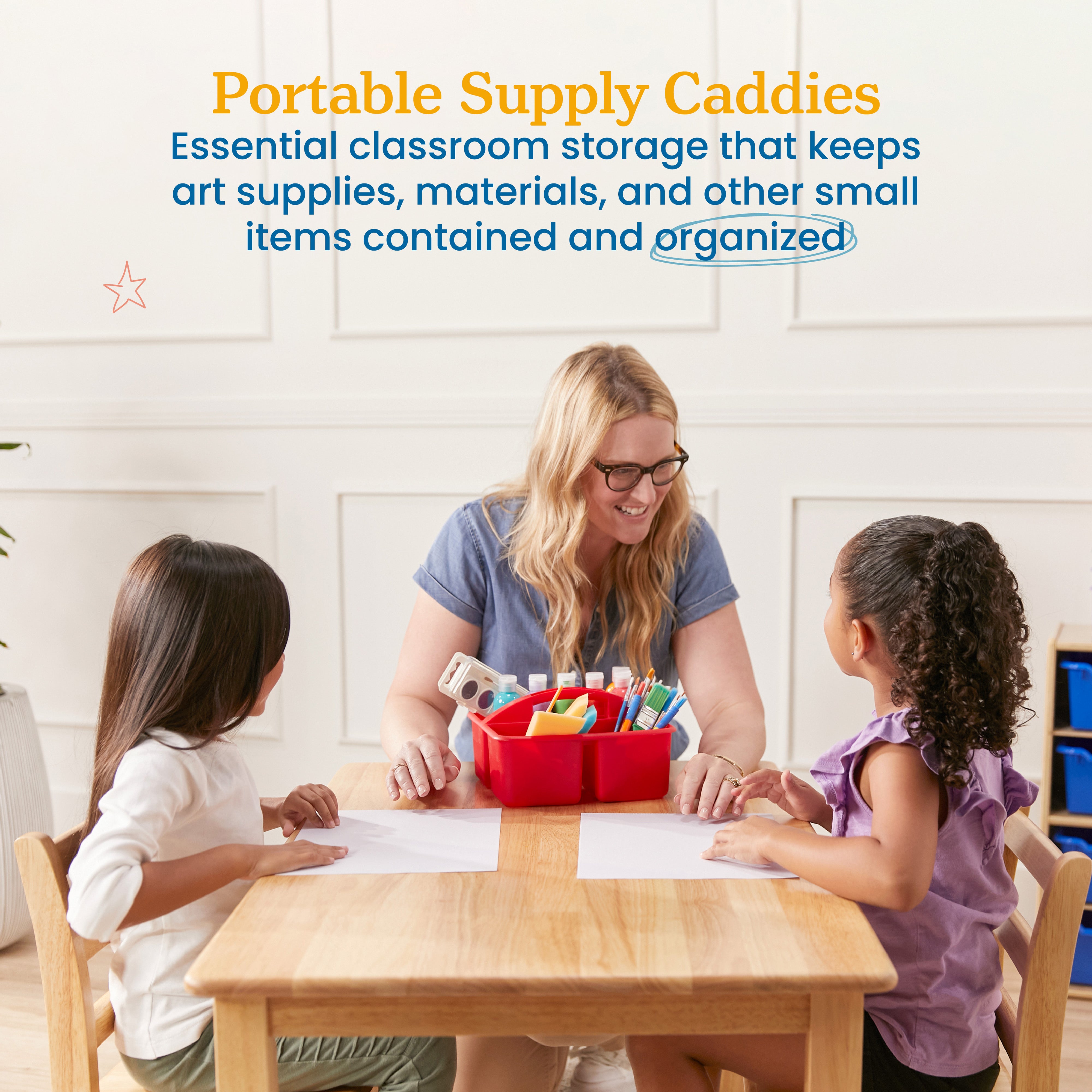 3-Compartment Storage Caddy, 6-Pack