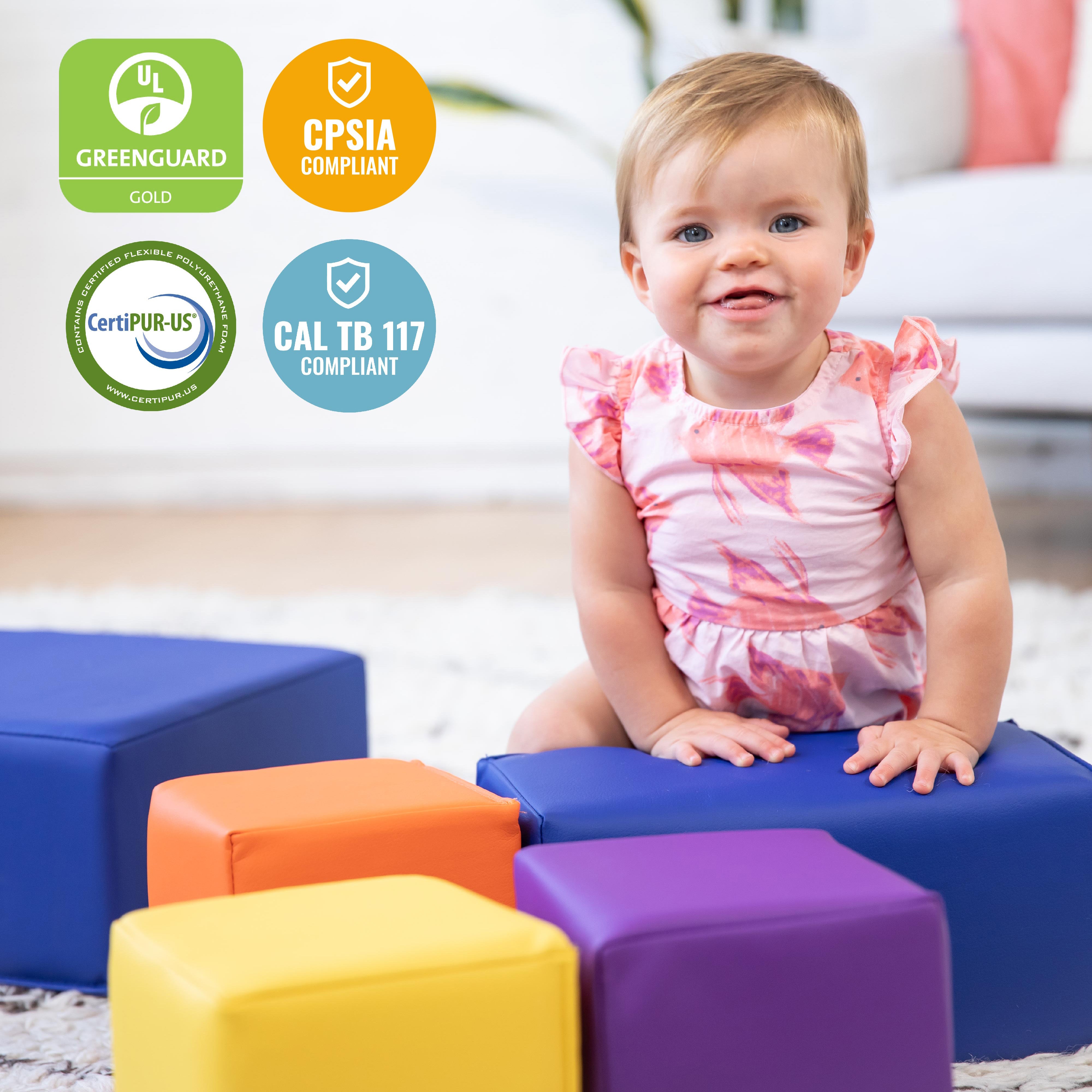 Toddler Foam Building Blocks, 7-Piece