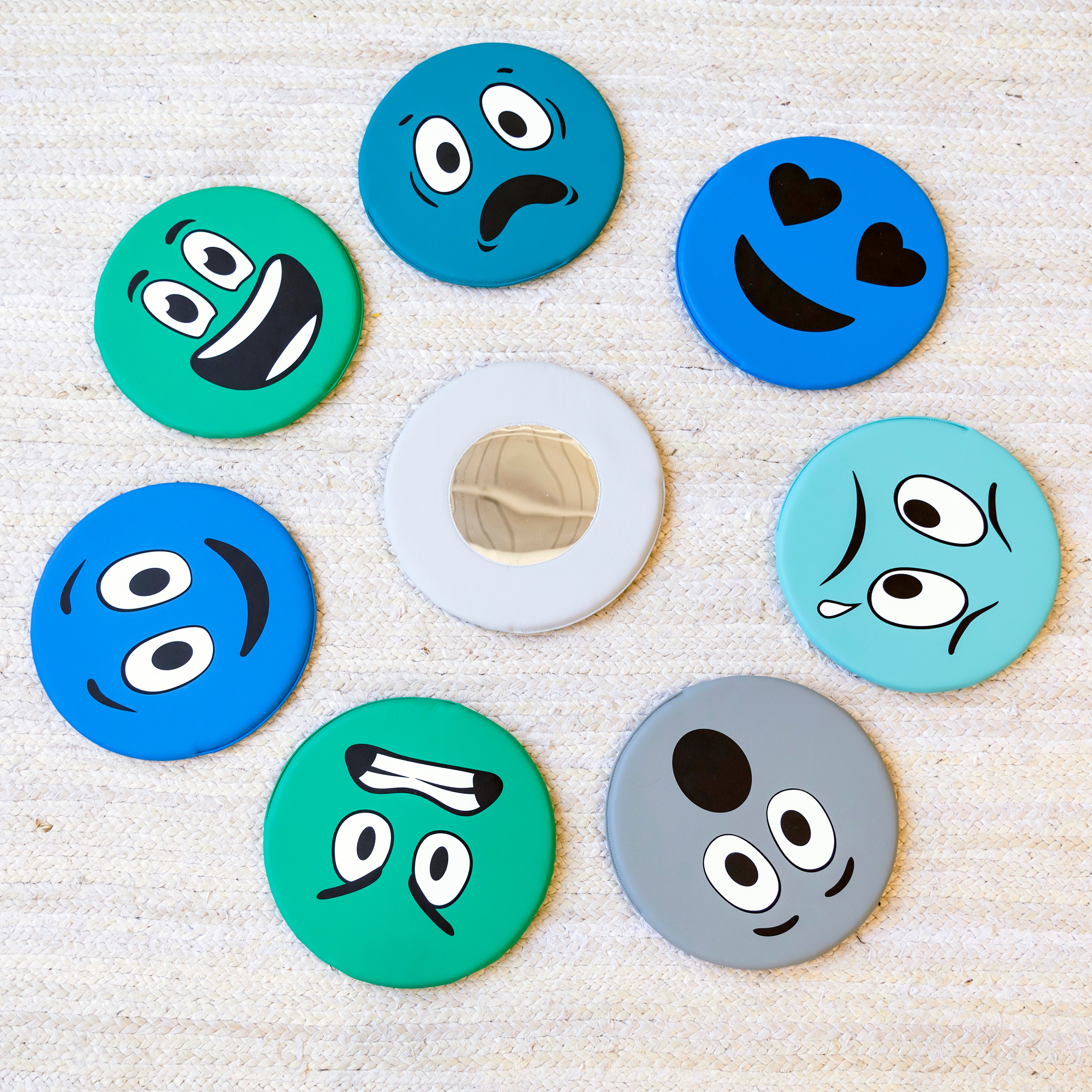 Emotion Pads with Mirror, Trilingual, 8-Piece