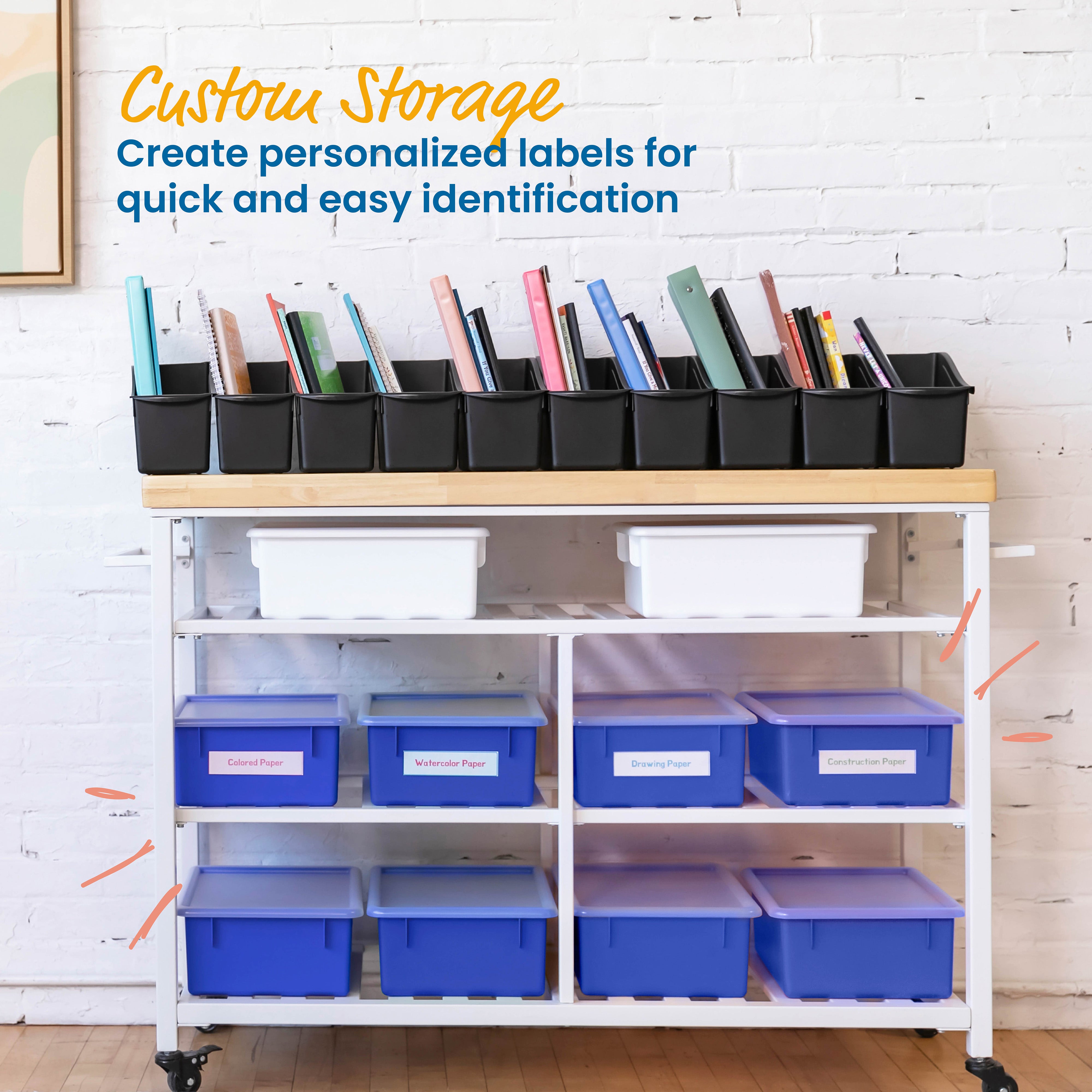 Letter Size Deep Tray with Lid, 10-Piece