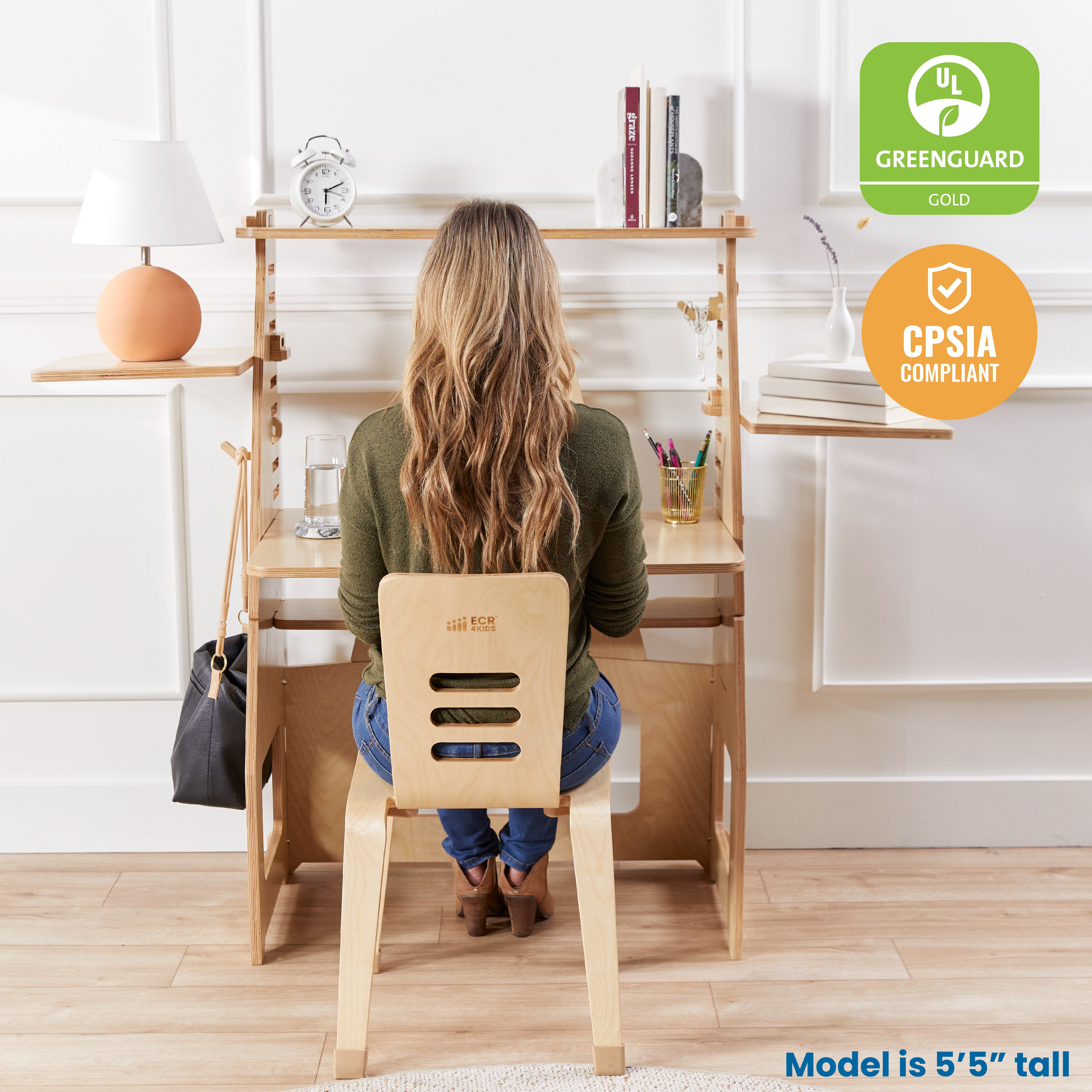 Bentwood Chair, 16in Seat Height, 2-Pack