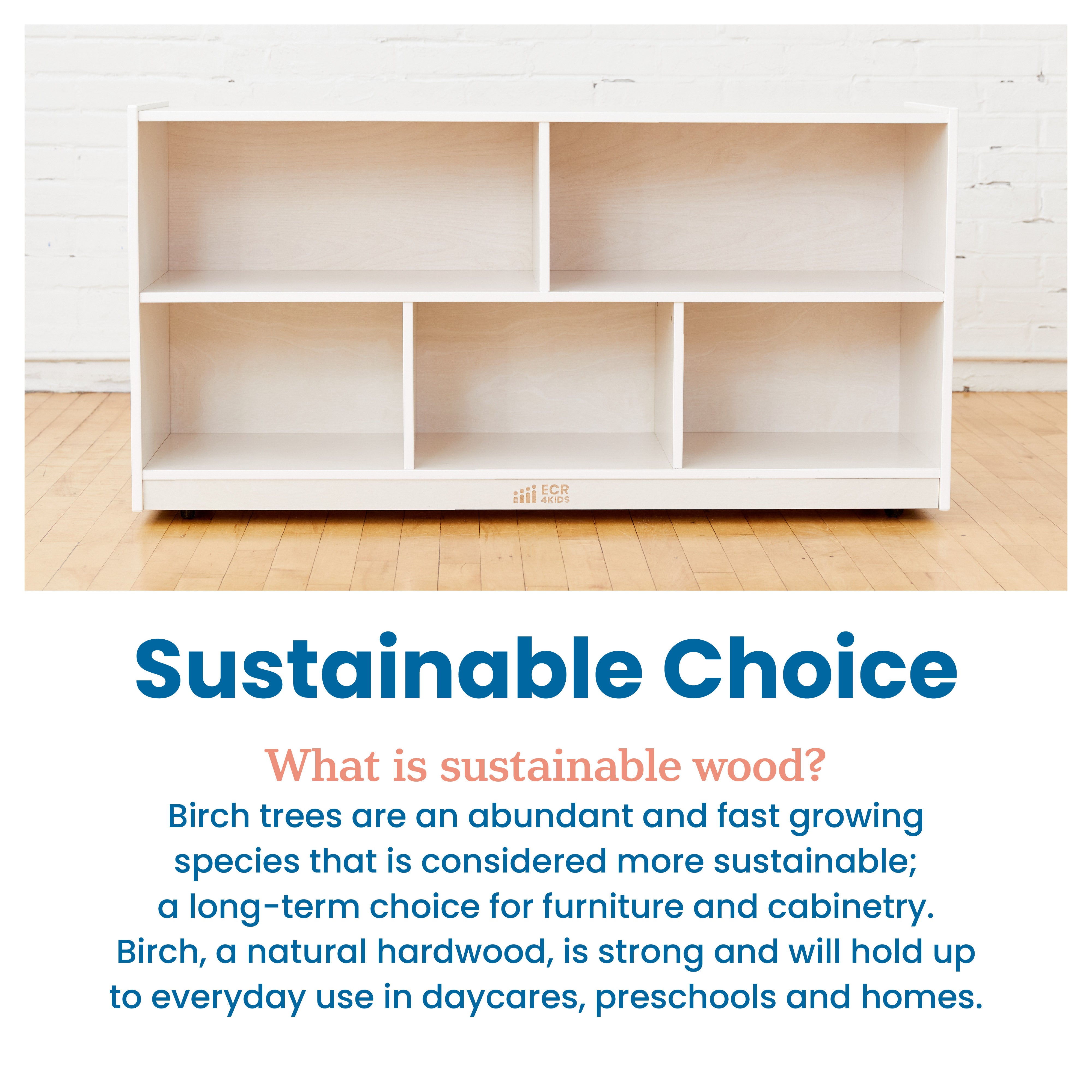 5-Compartment Mobile Storage Cabinet, Toddler