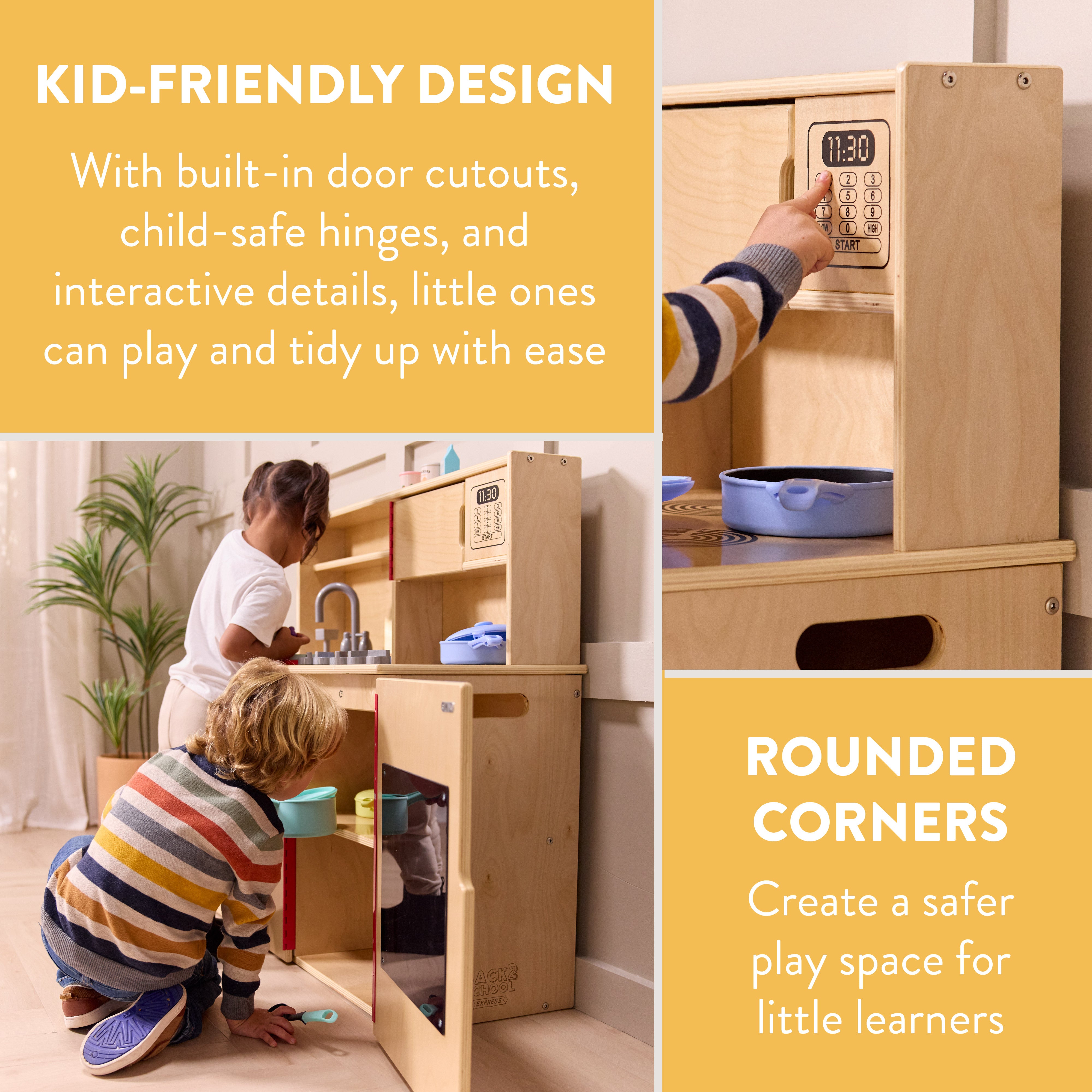 Chef's Station Kids Pretend Play Kitchen