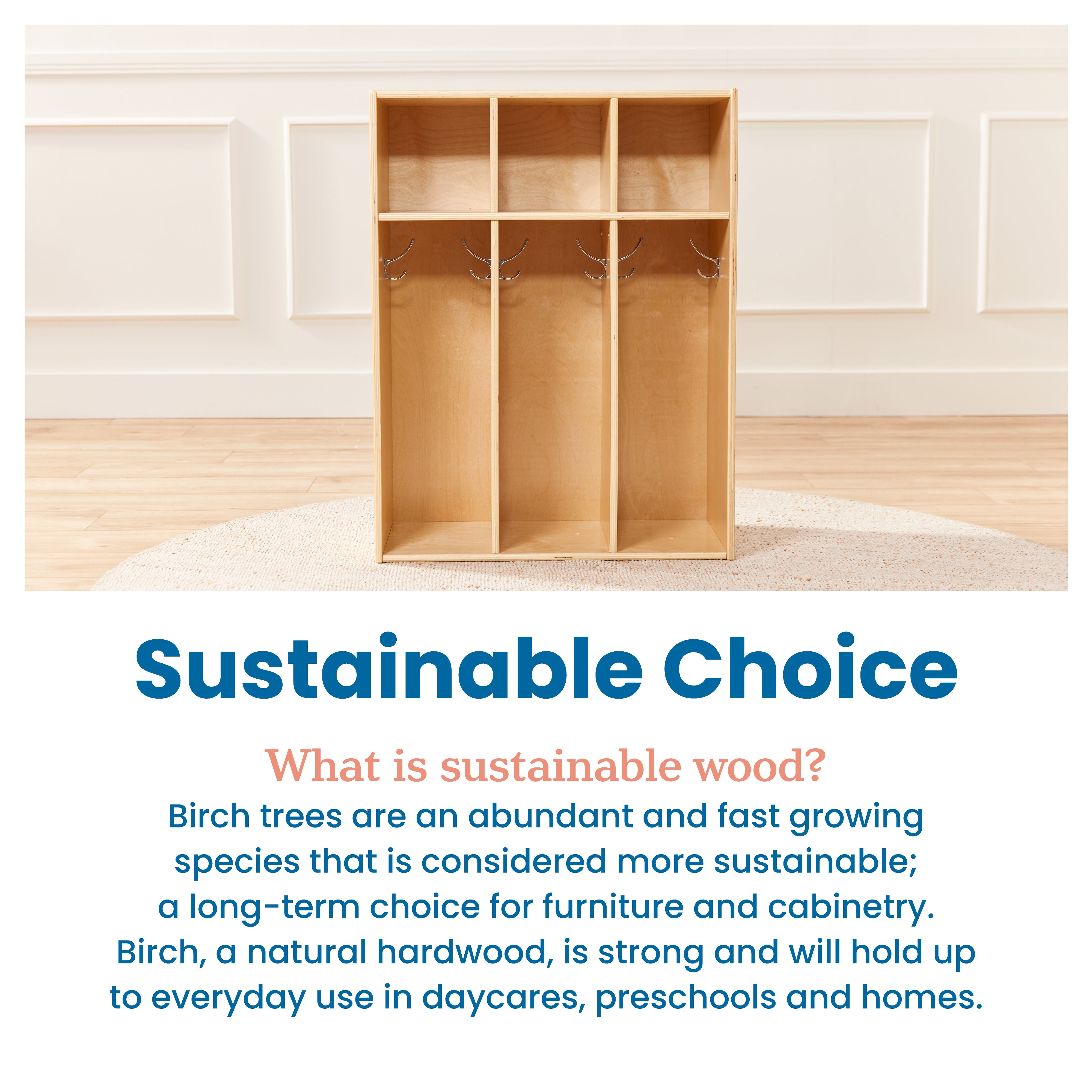 Streamline 3-Section Coat Locker, Toddler Size