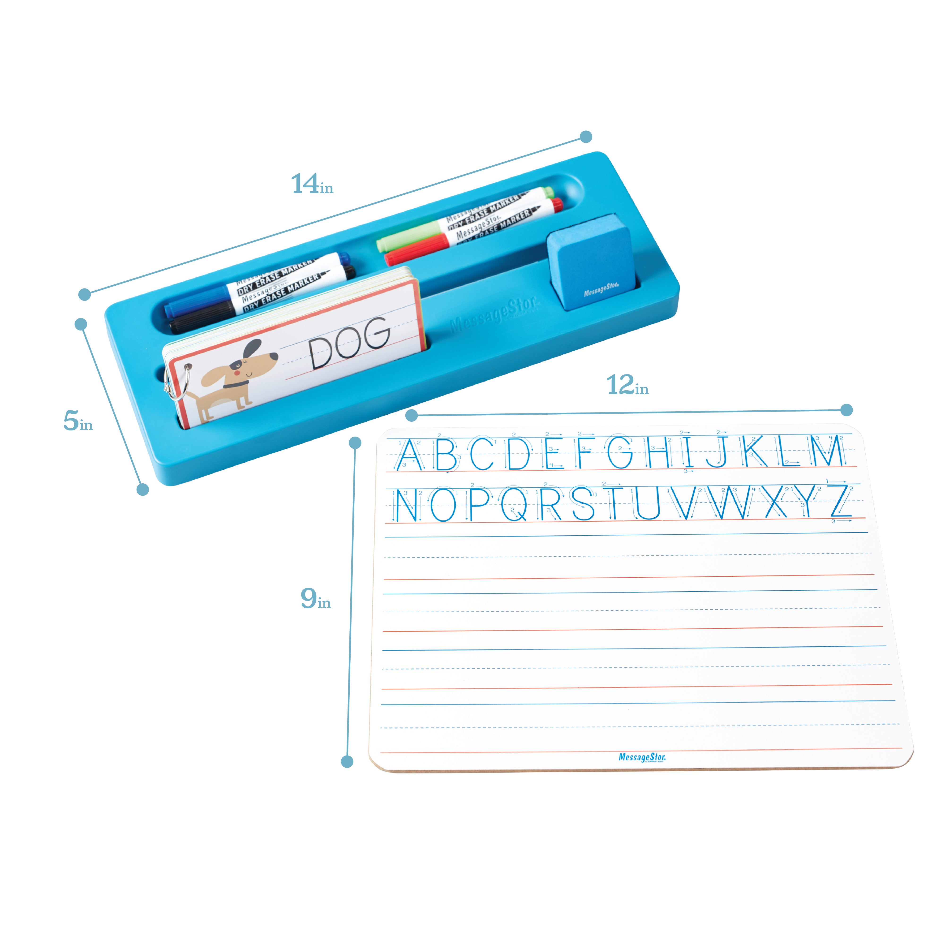 Printing Practice Station with Tracing Cards, Pens and Eraser