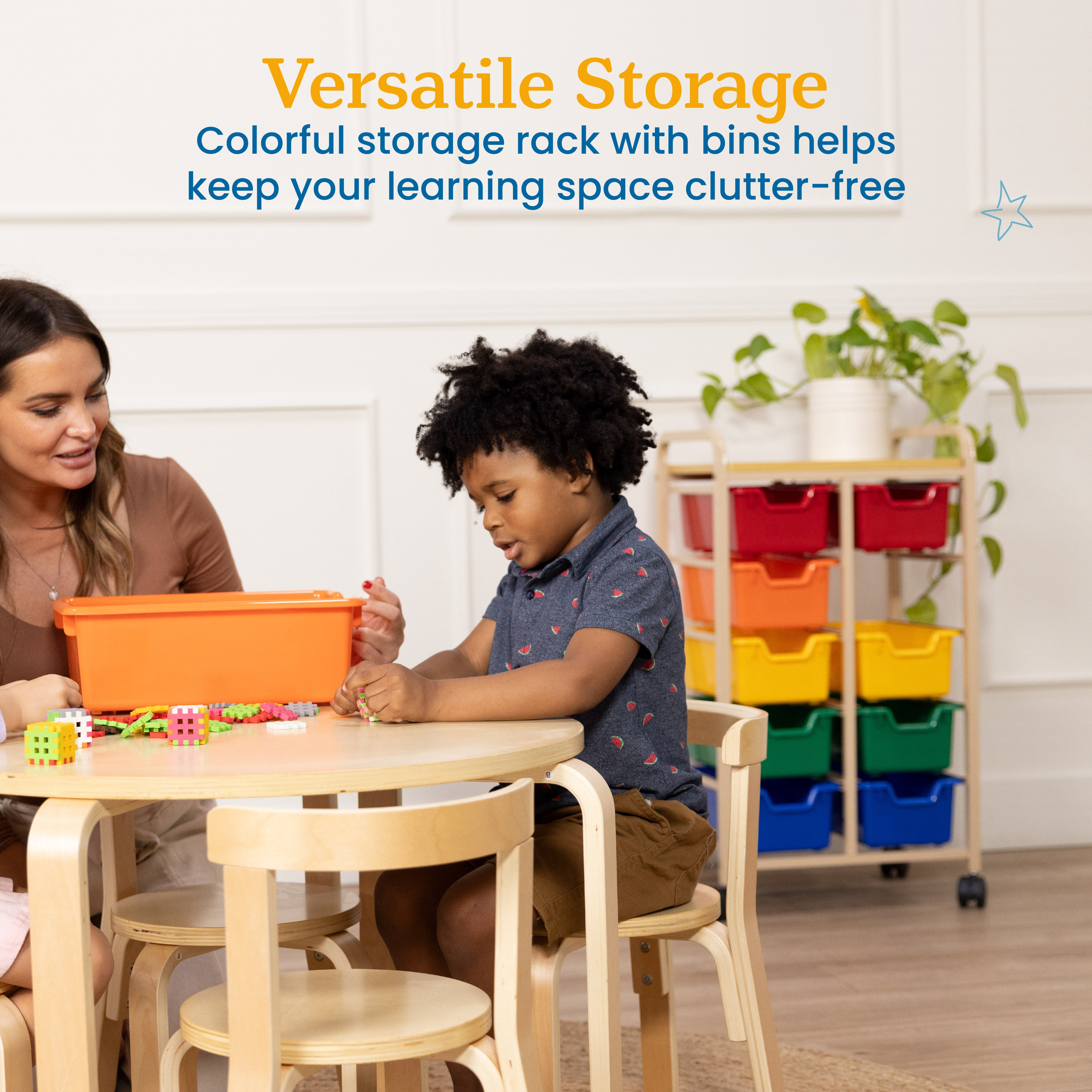 Mobile Organizer with Removable Plastic Bins