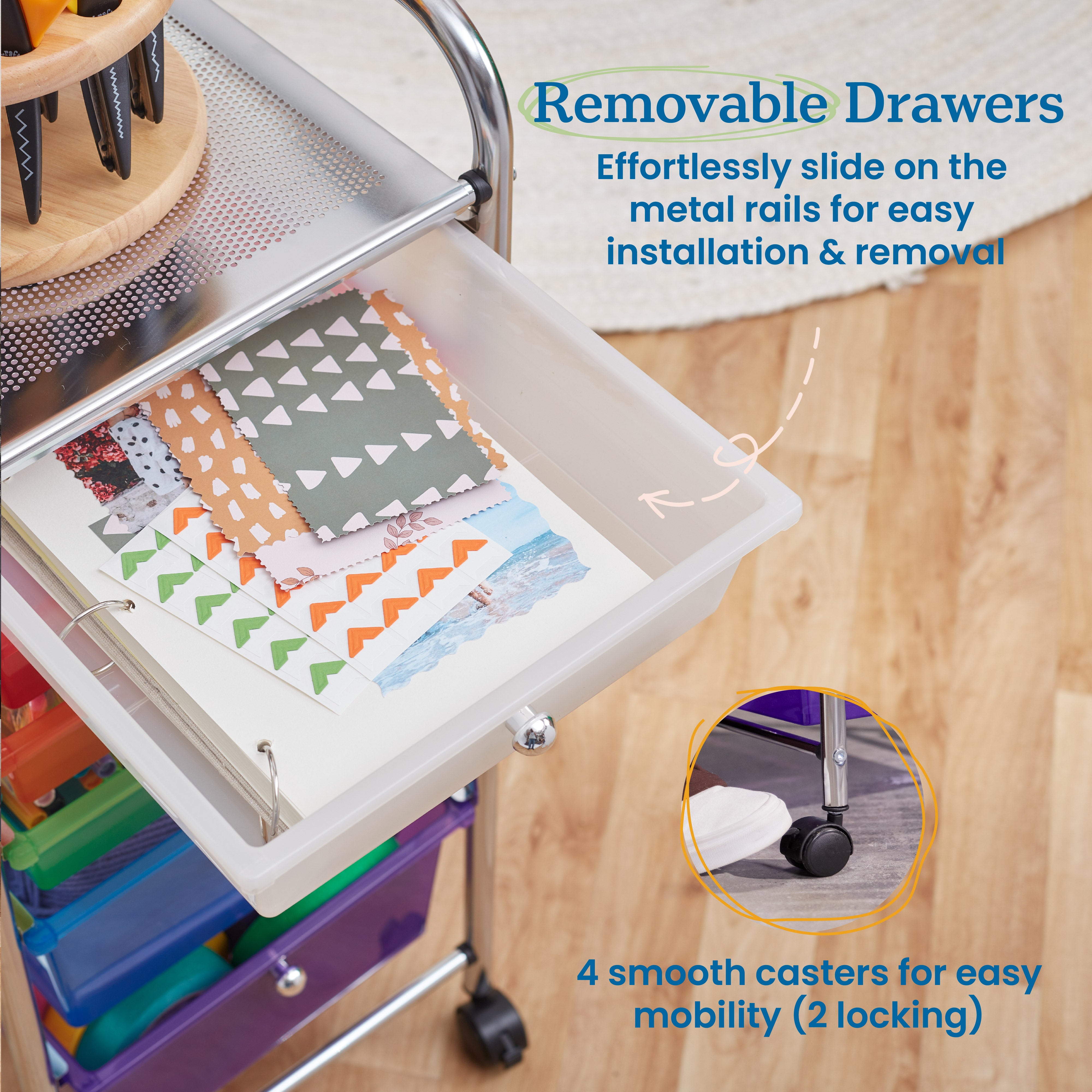 6-Drawer Everyday Rolling Utility Storage Cart