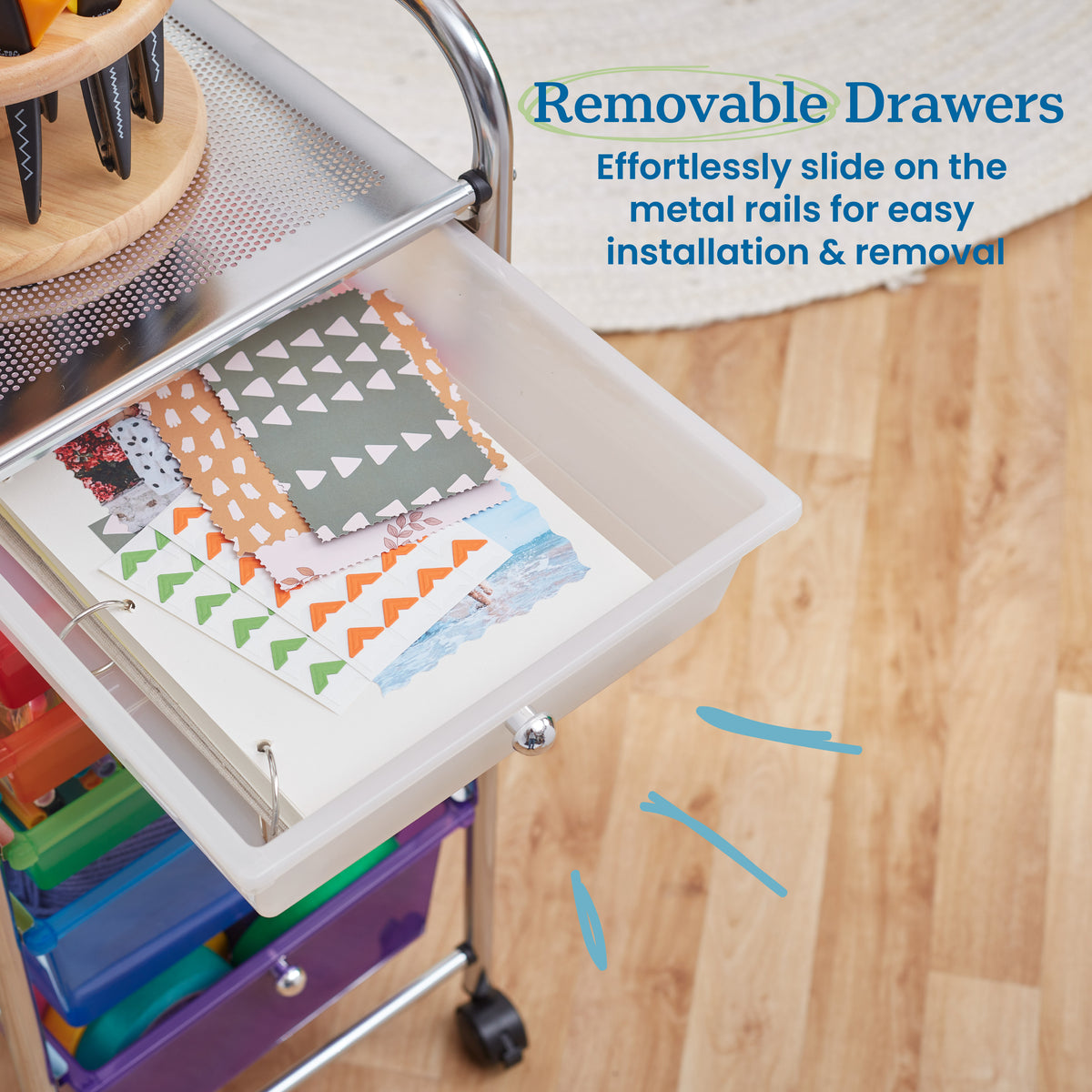6-Drawer Everyday Rolling Utility Storage Cart