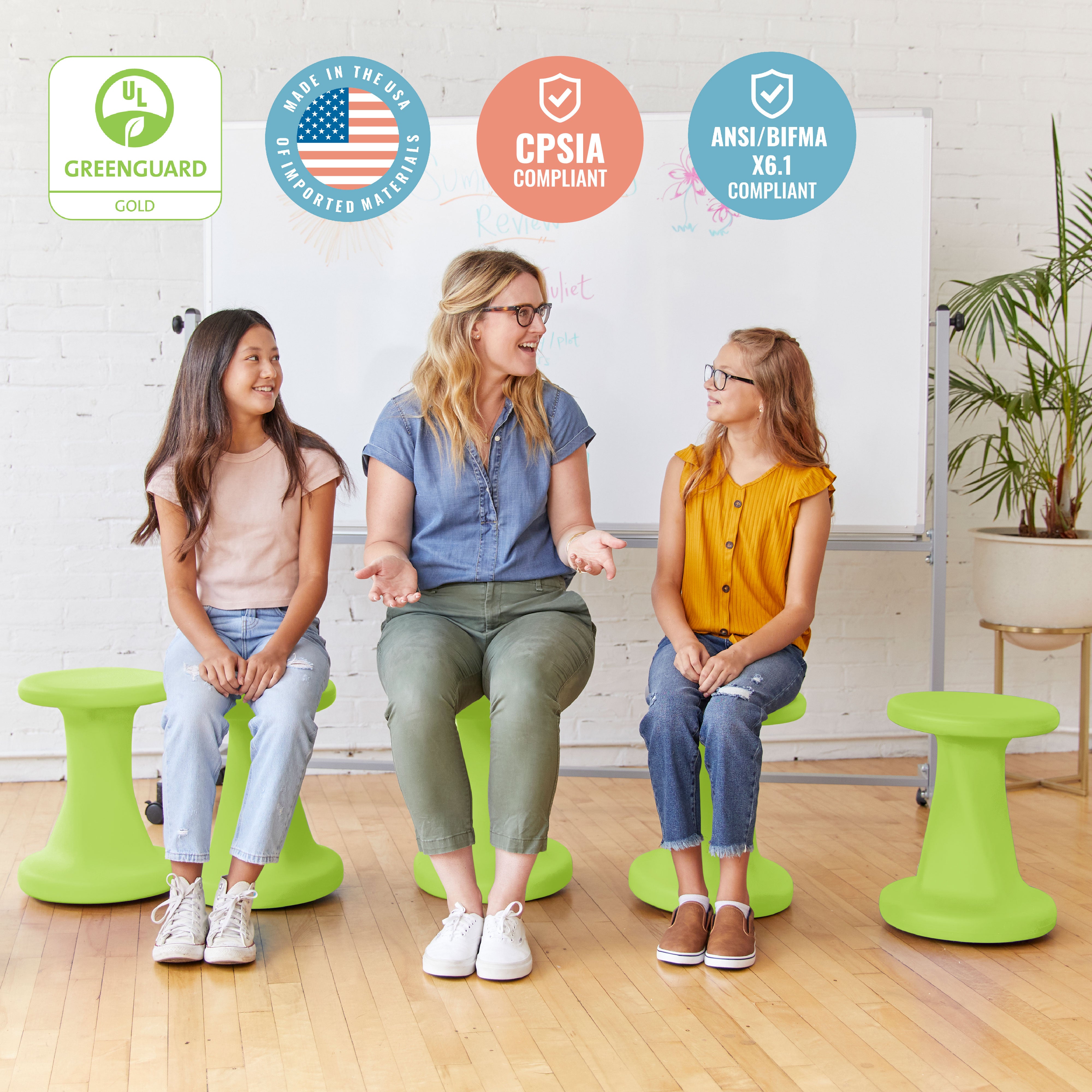 Twist Wobble Stool, 18in Seat Height