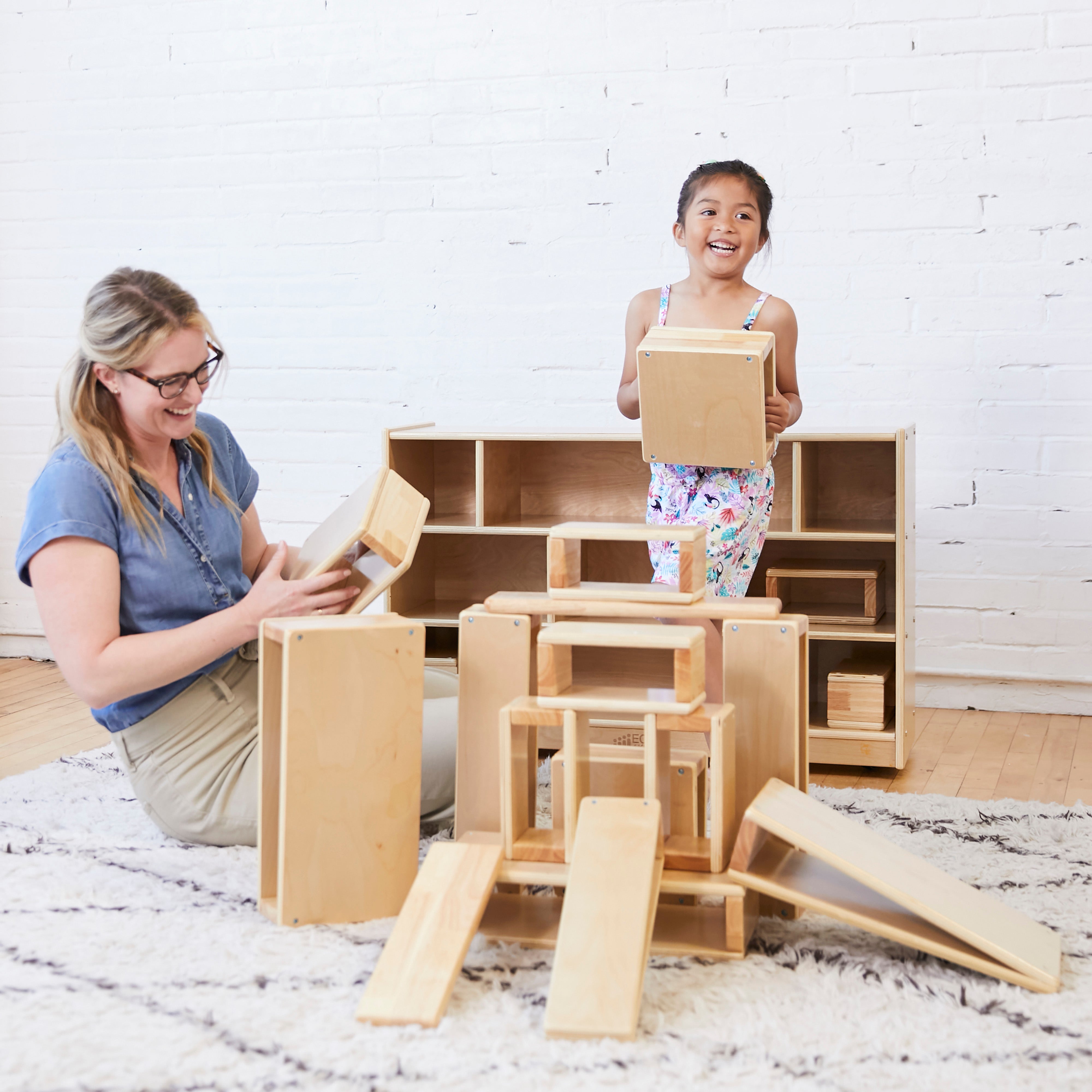 Mobile Block Storage Cart, Medium