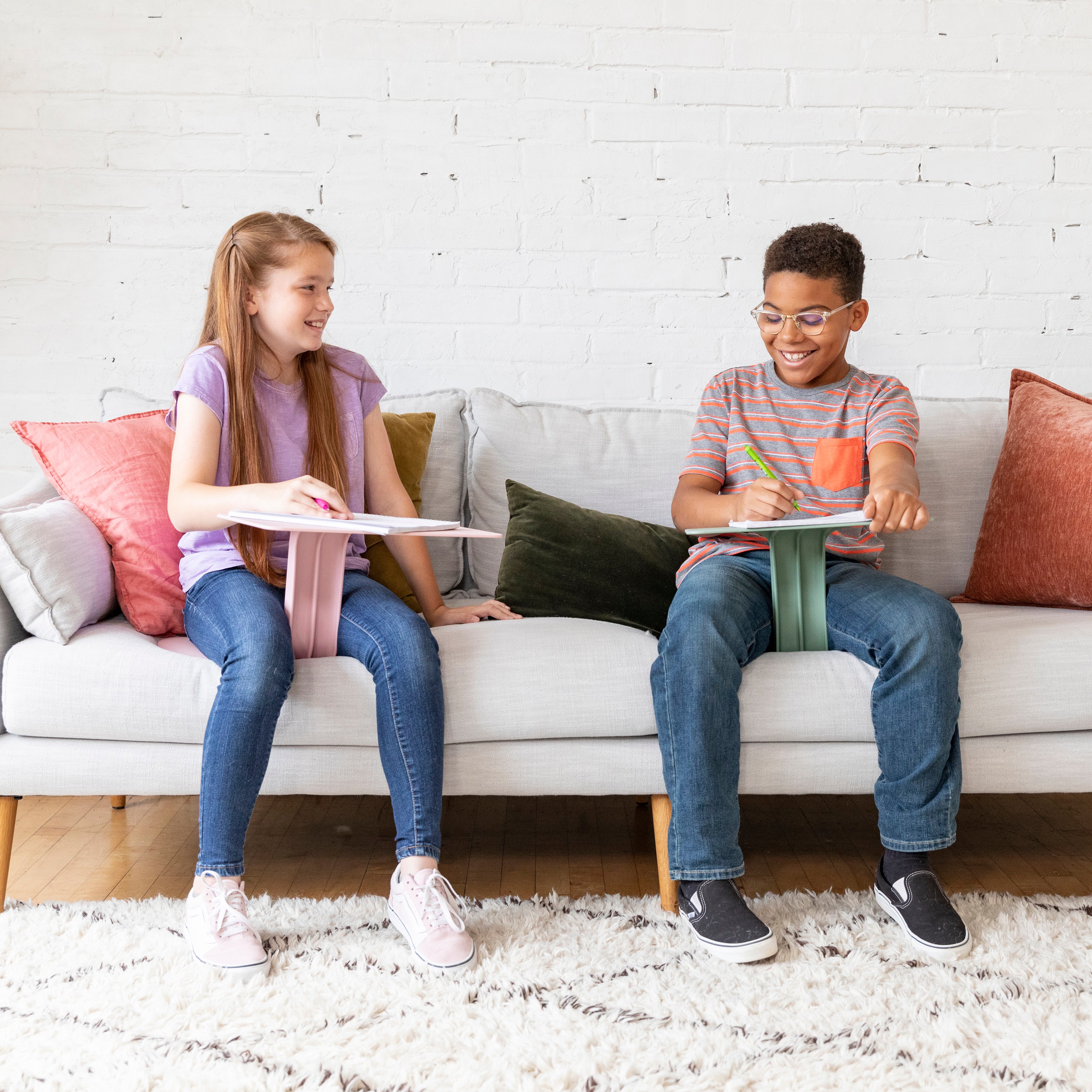 The Surf Portable Lap Desk, Kids Floor Desk, One-Piece Writing Table, Flexible Seating, 10-Pack