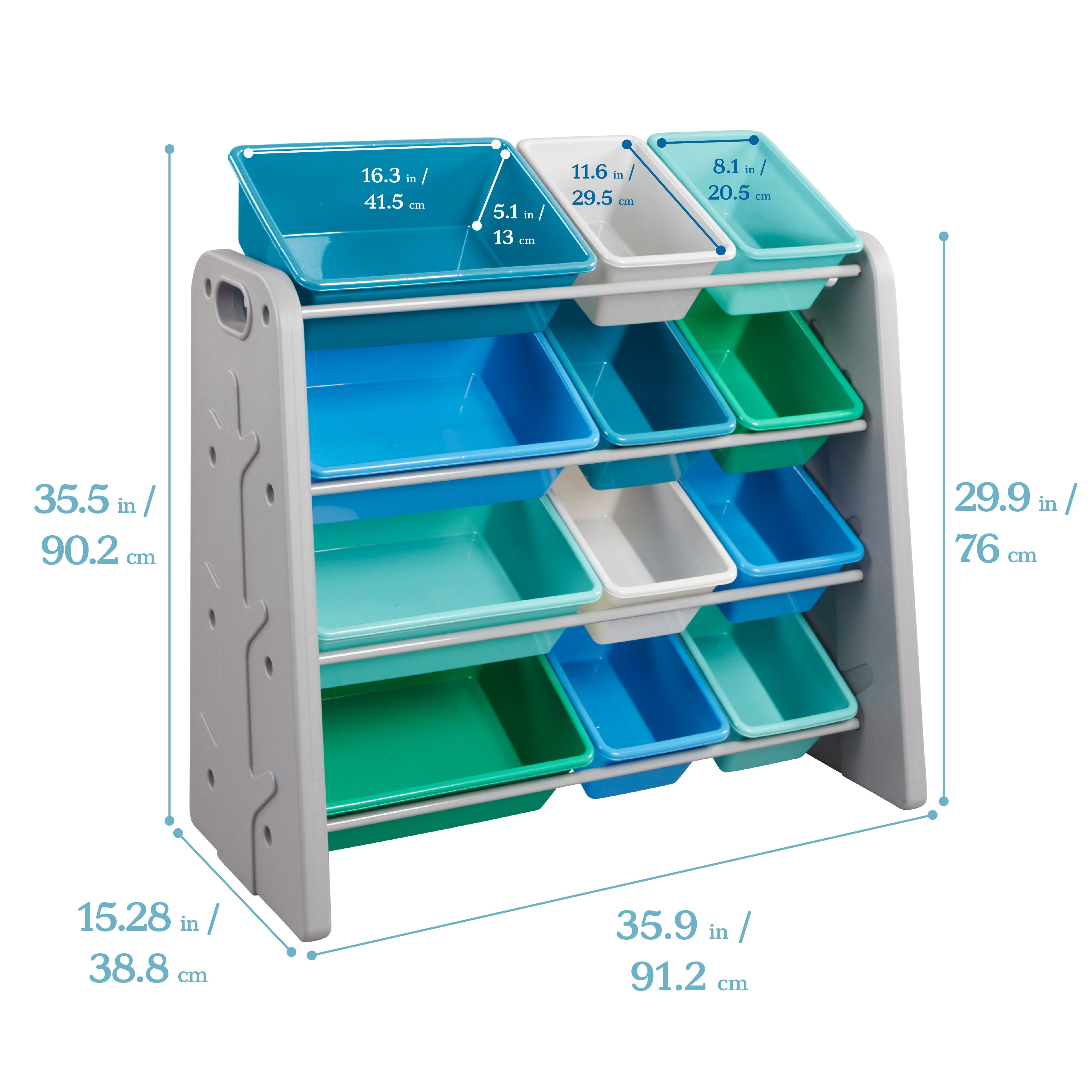 Tree Storage Organizer with 12 Bins
