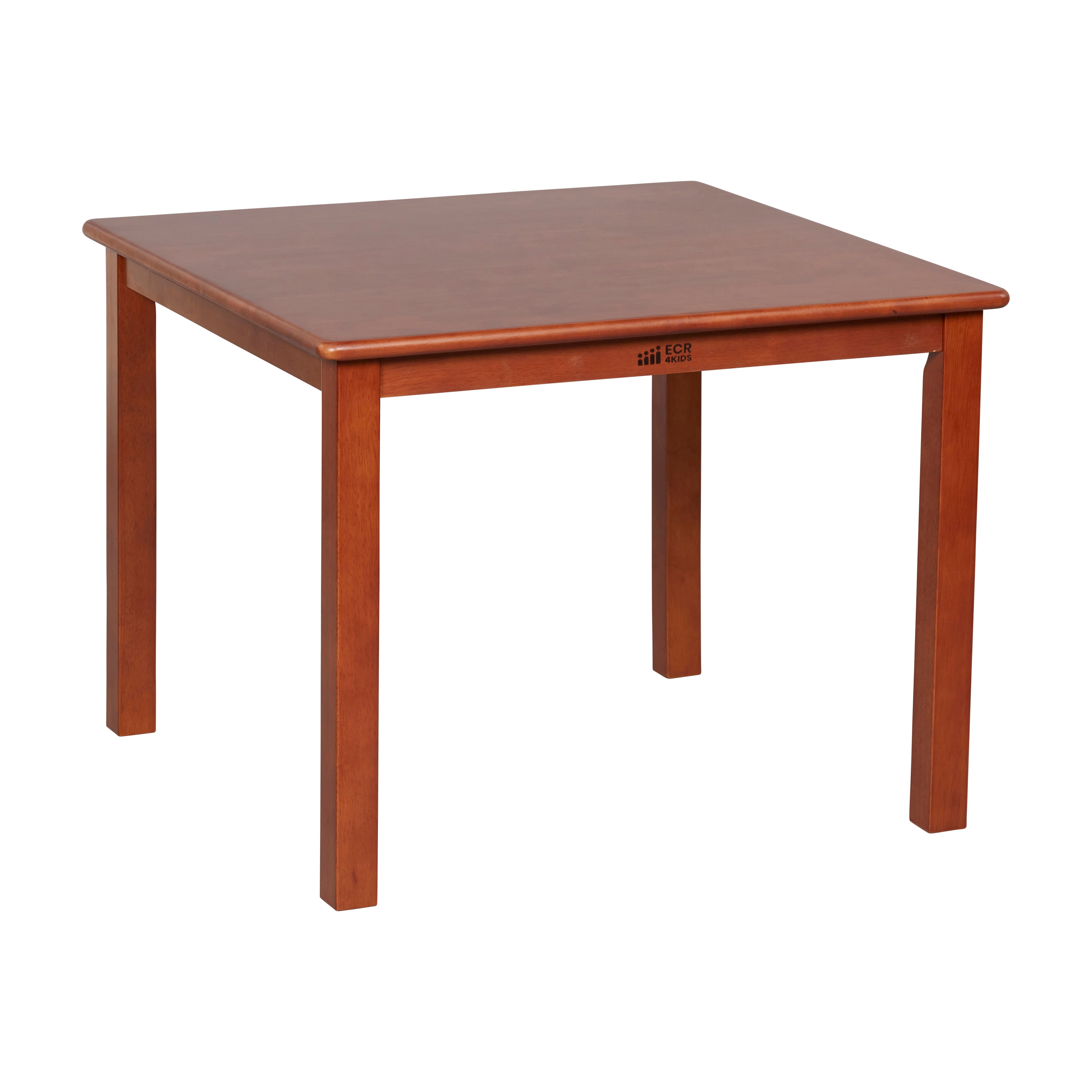 30in Square Hardwood Table with 22in Legs