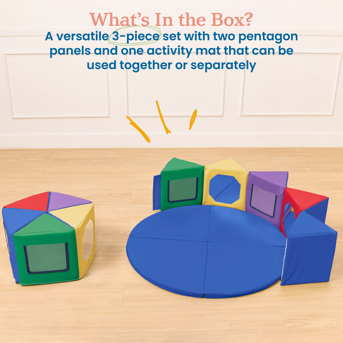Wall of Mirrors Activity Center and Play Mat, 3-Piece