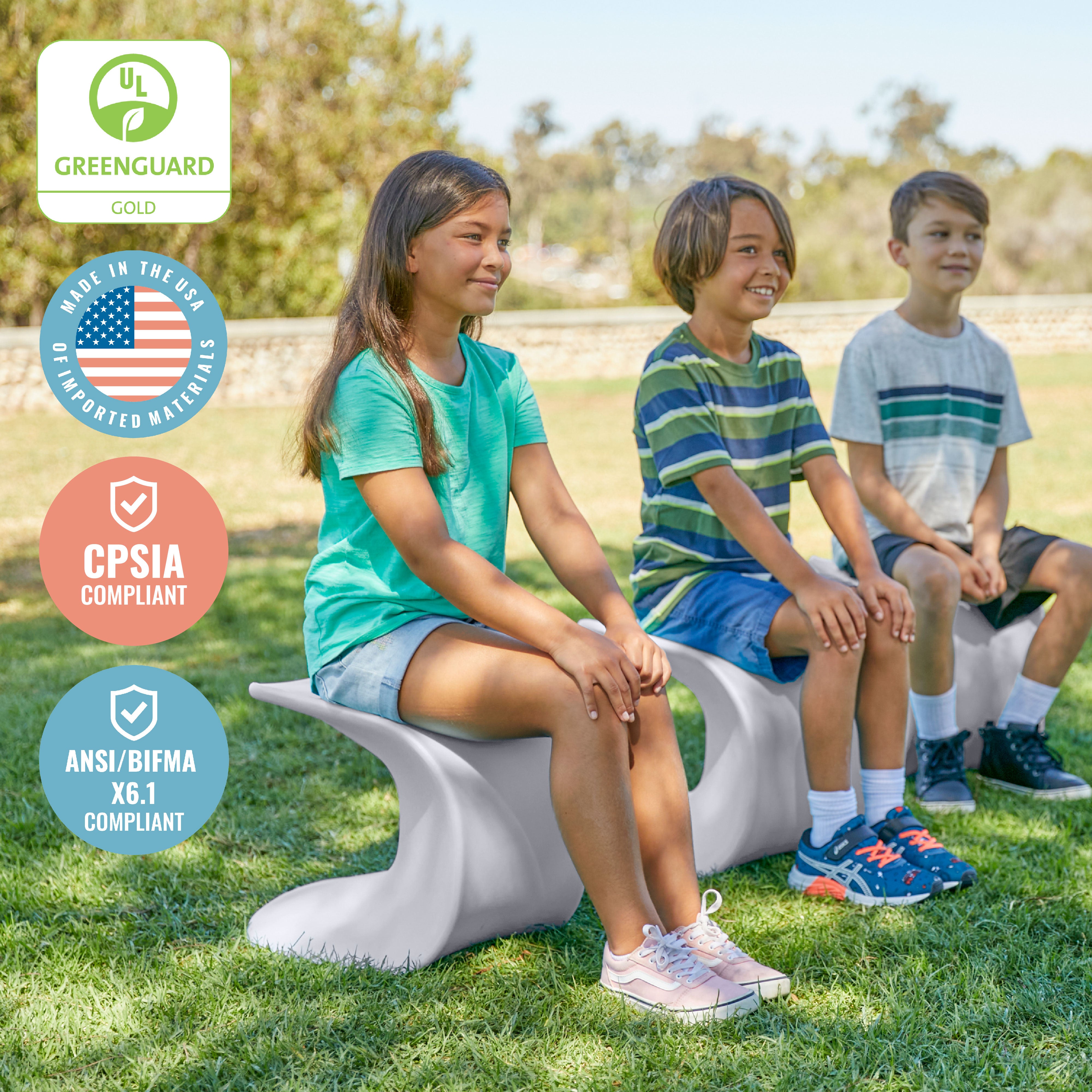 Wave Seat, 14in - 15.1in Seat Height, 2-Pack