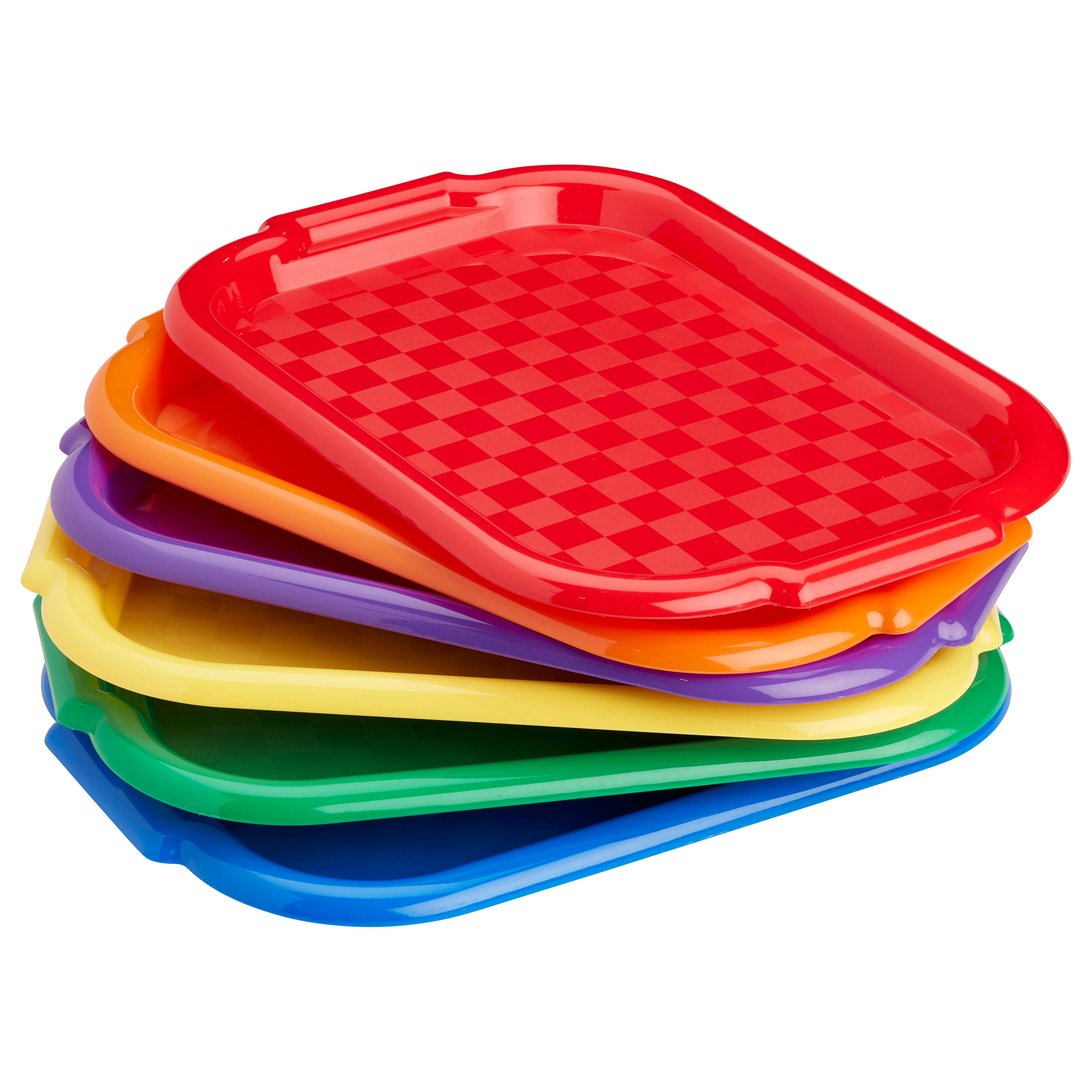 Colorful Plastic Art Trays for Kids, 6-Piece