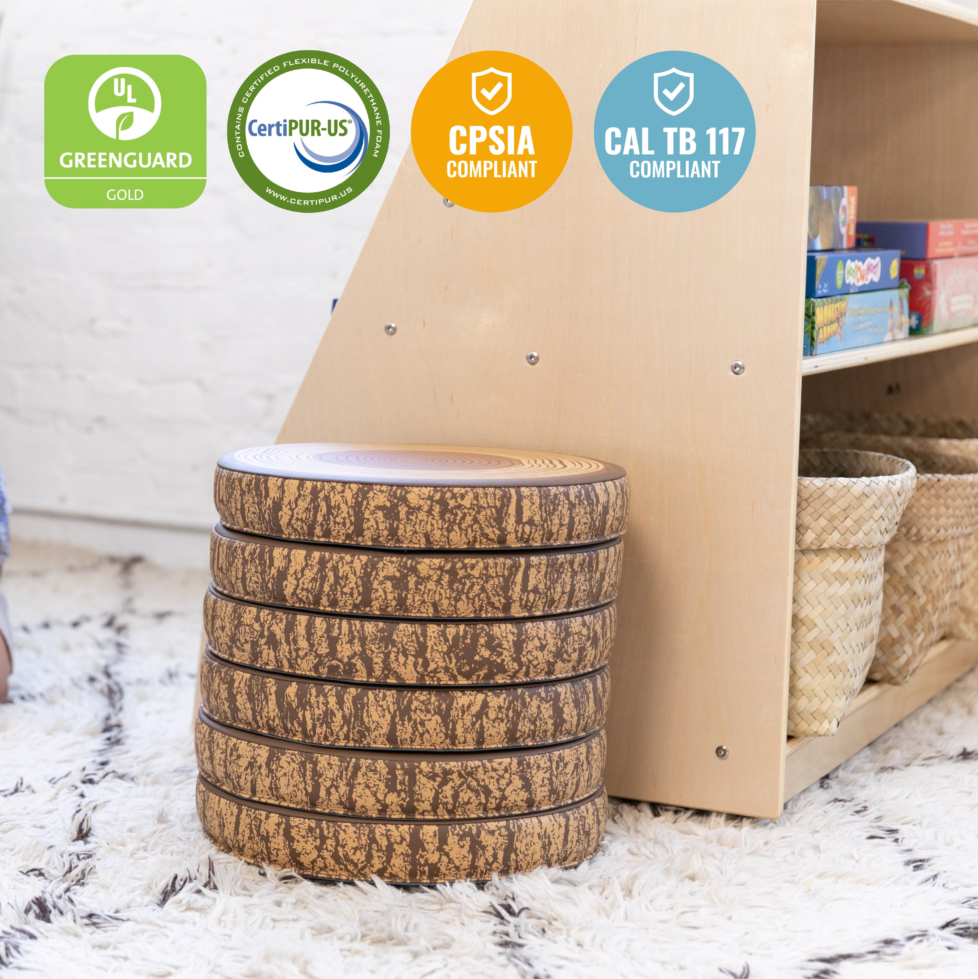 SoftZone Tree Floor Cushions, 6-Pack