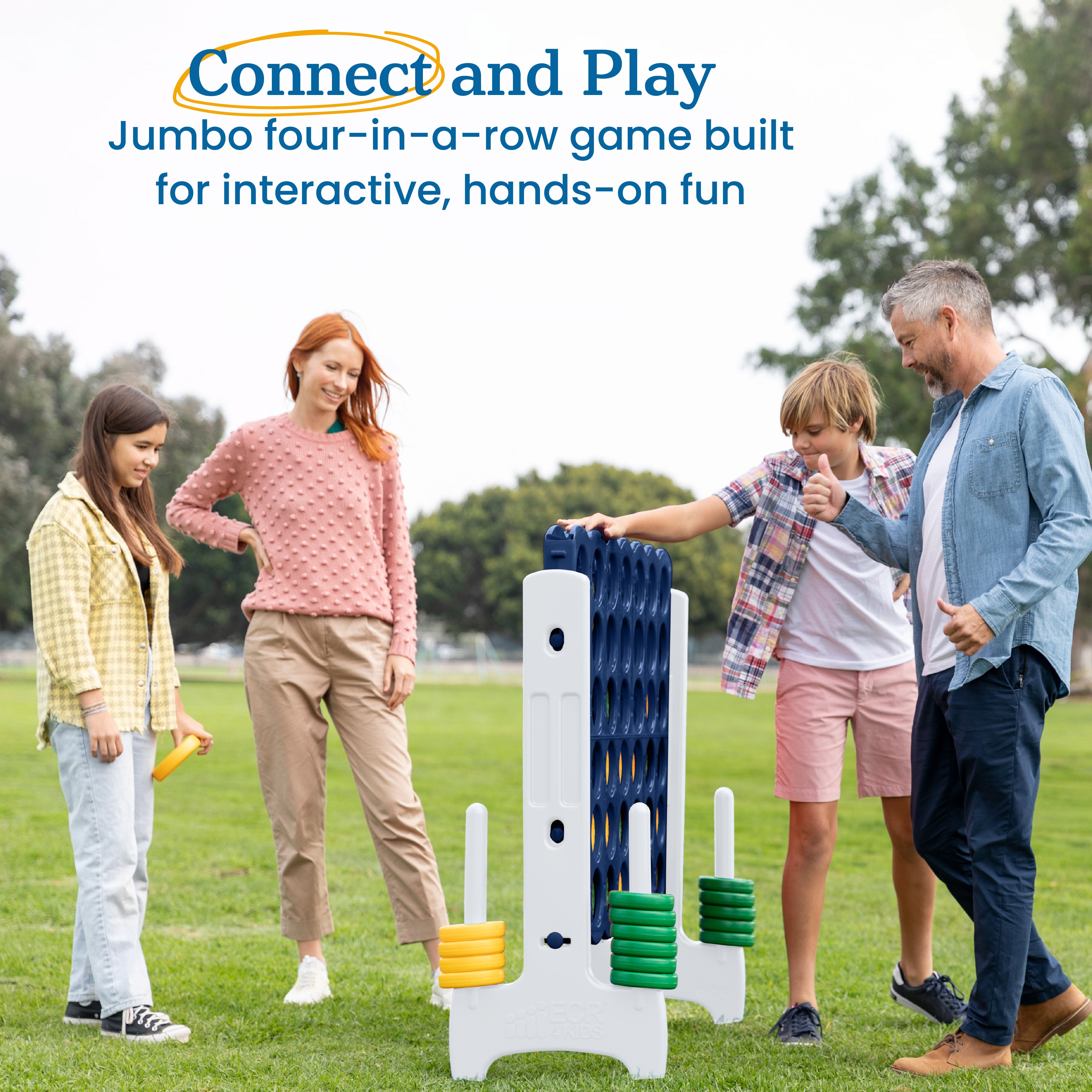 Jumbo 4-To-Score Giant Game with 42 Rings and Reset Sliders