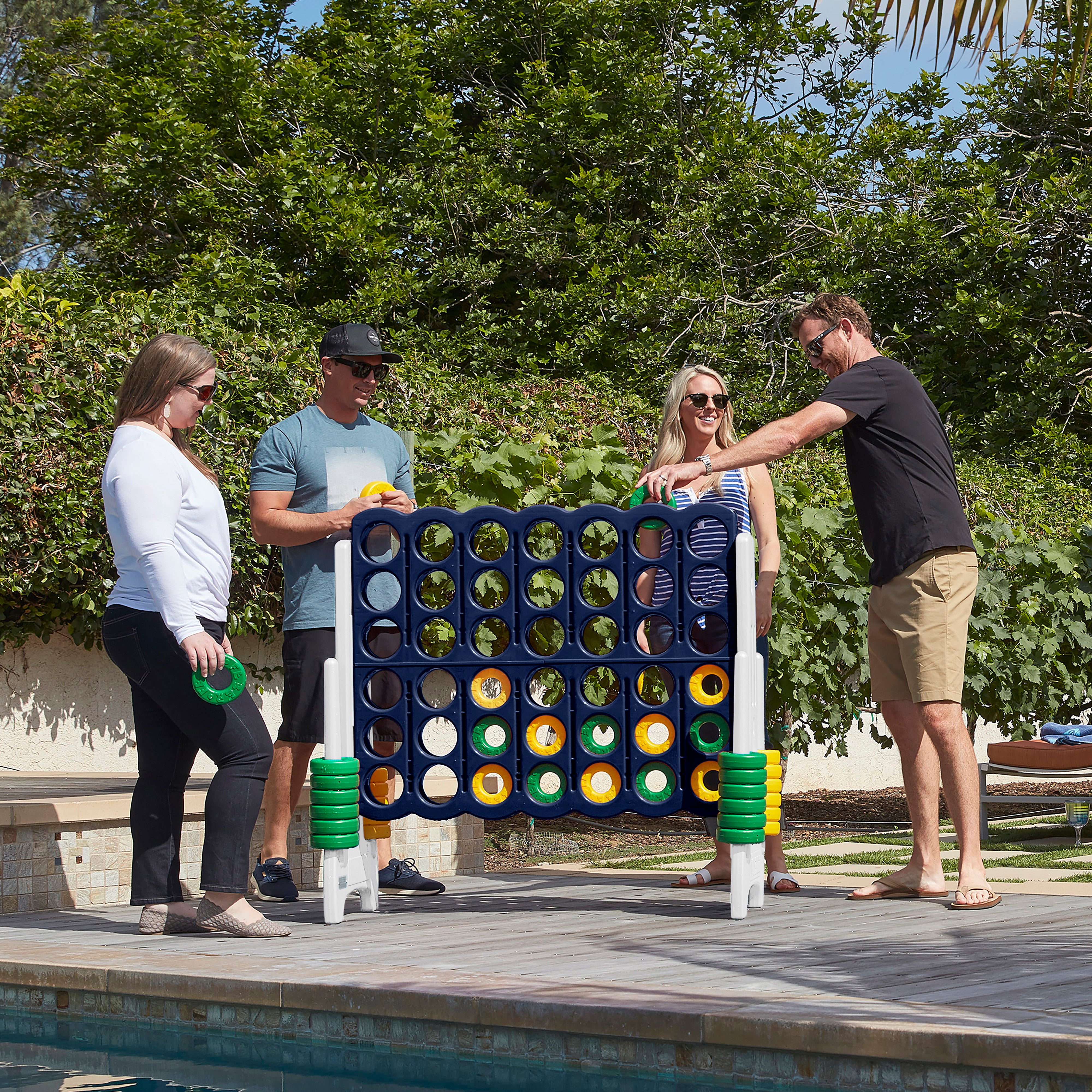 Jumbo 4-To-Score Giant Game with 42 Rings and Reset Sliders