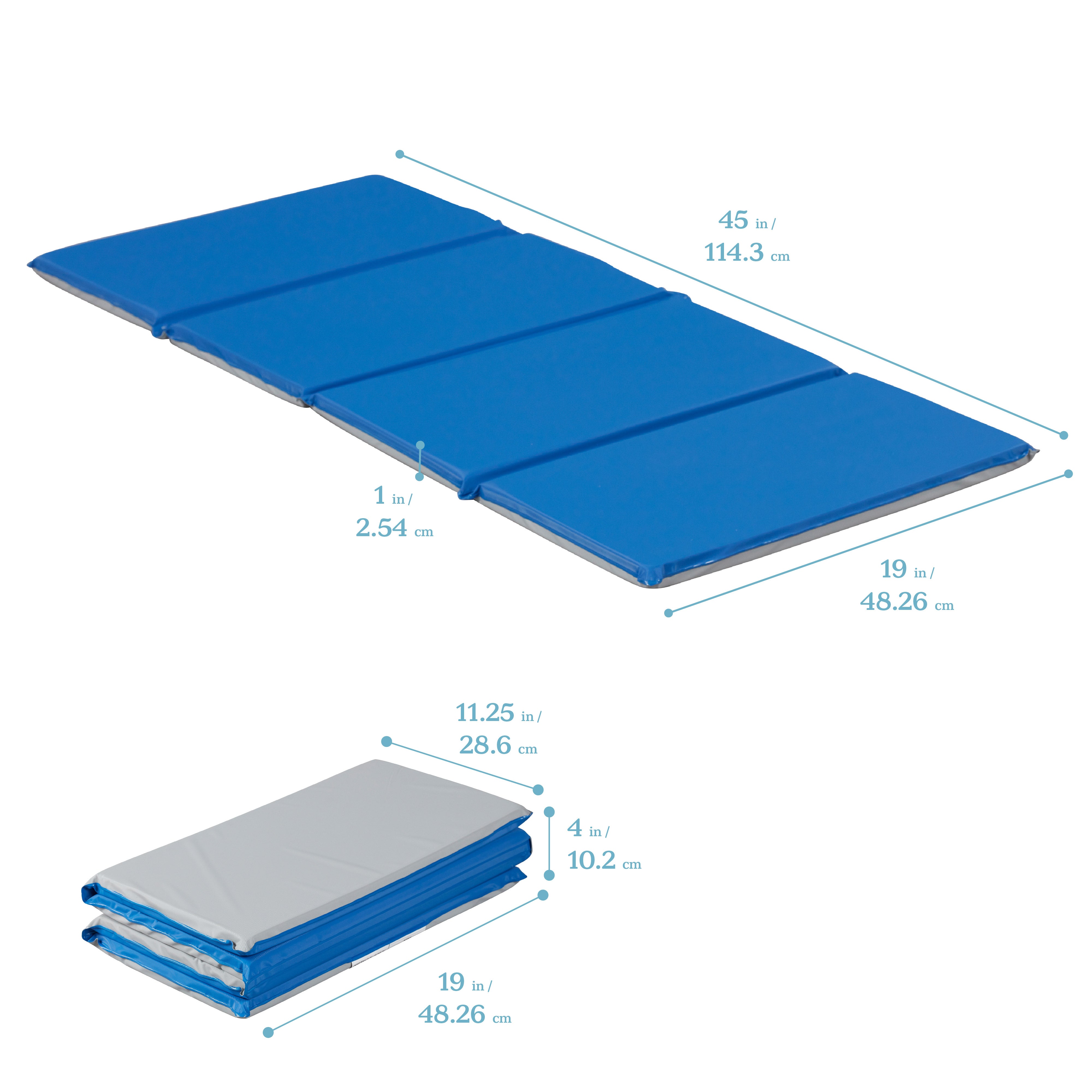 Everyday Folding Rest Mat 4-Section, 5-Pack