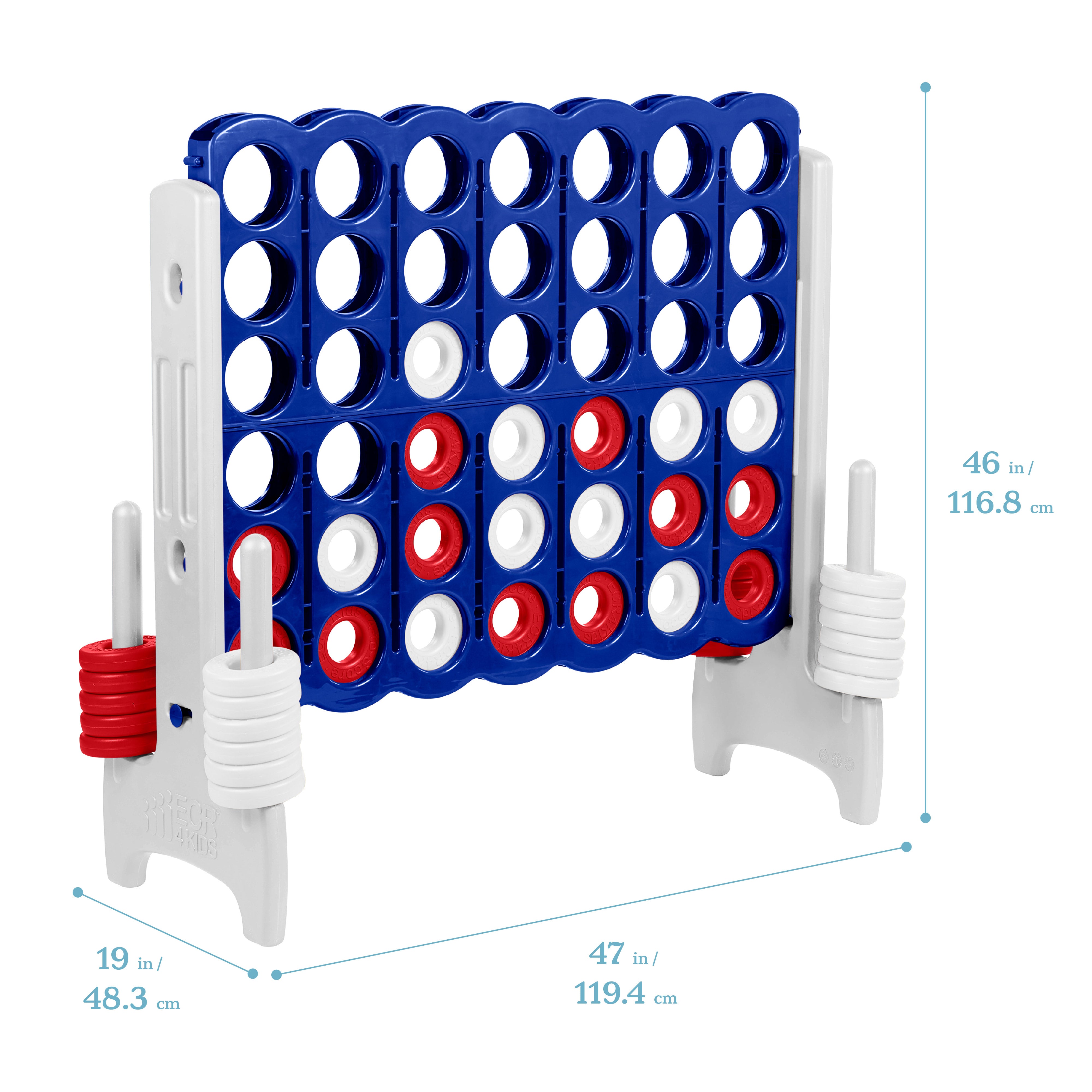 Jumbo 4-To-Score Giant Game with 42 Rings and Reset Sliders