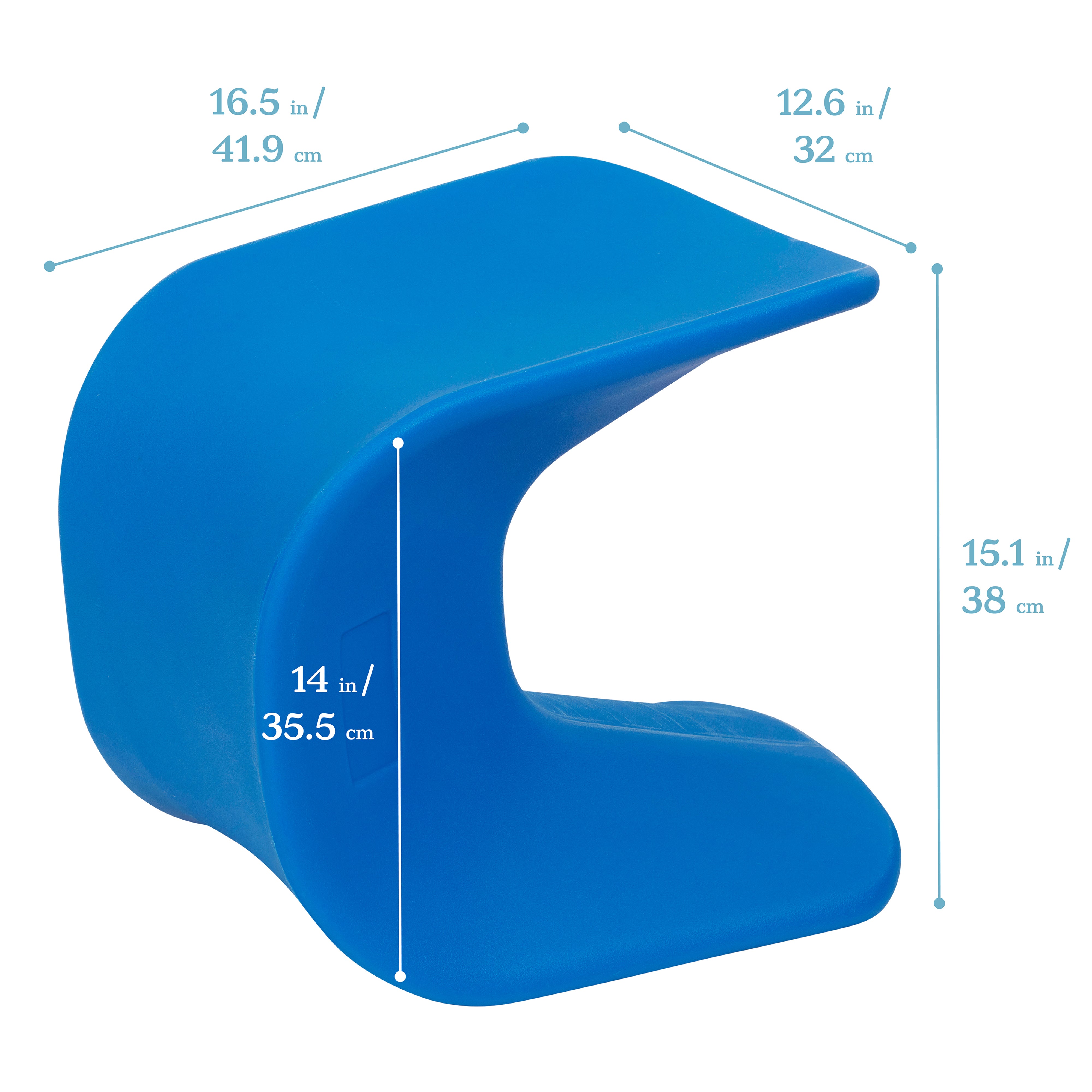 Wave Seat, 14in - 15.1in Seat Height, 2-Pack