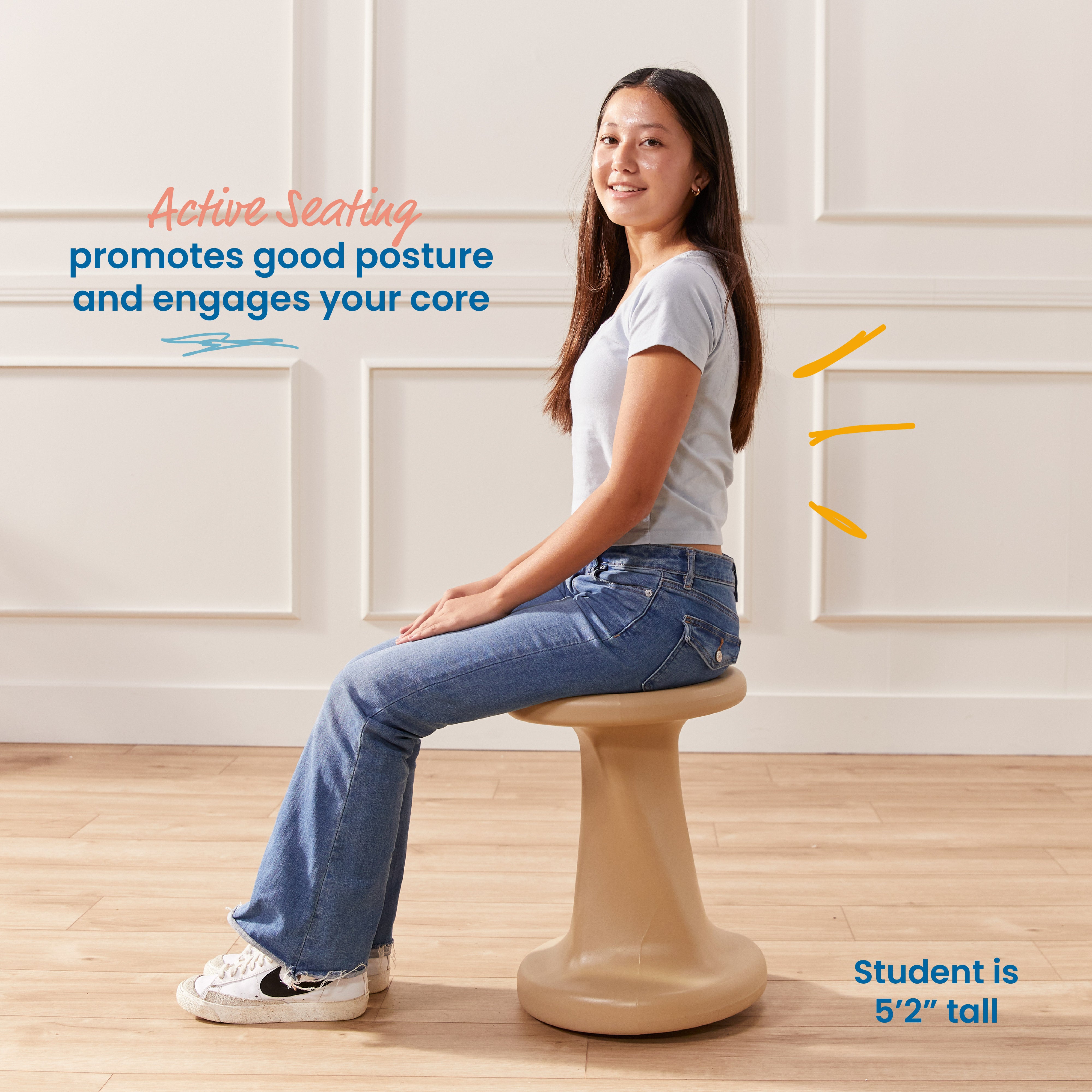 Twist Wobble Stool, 18in Seat Height, Active Seating
