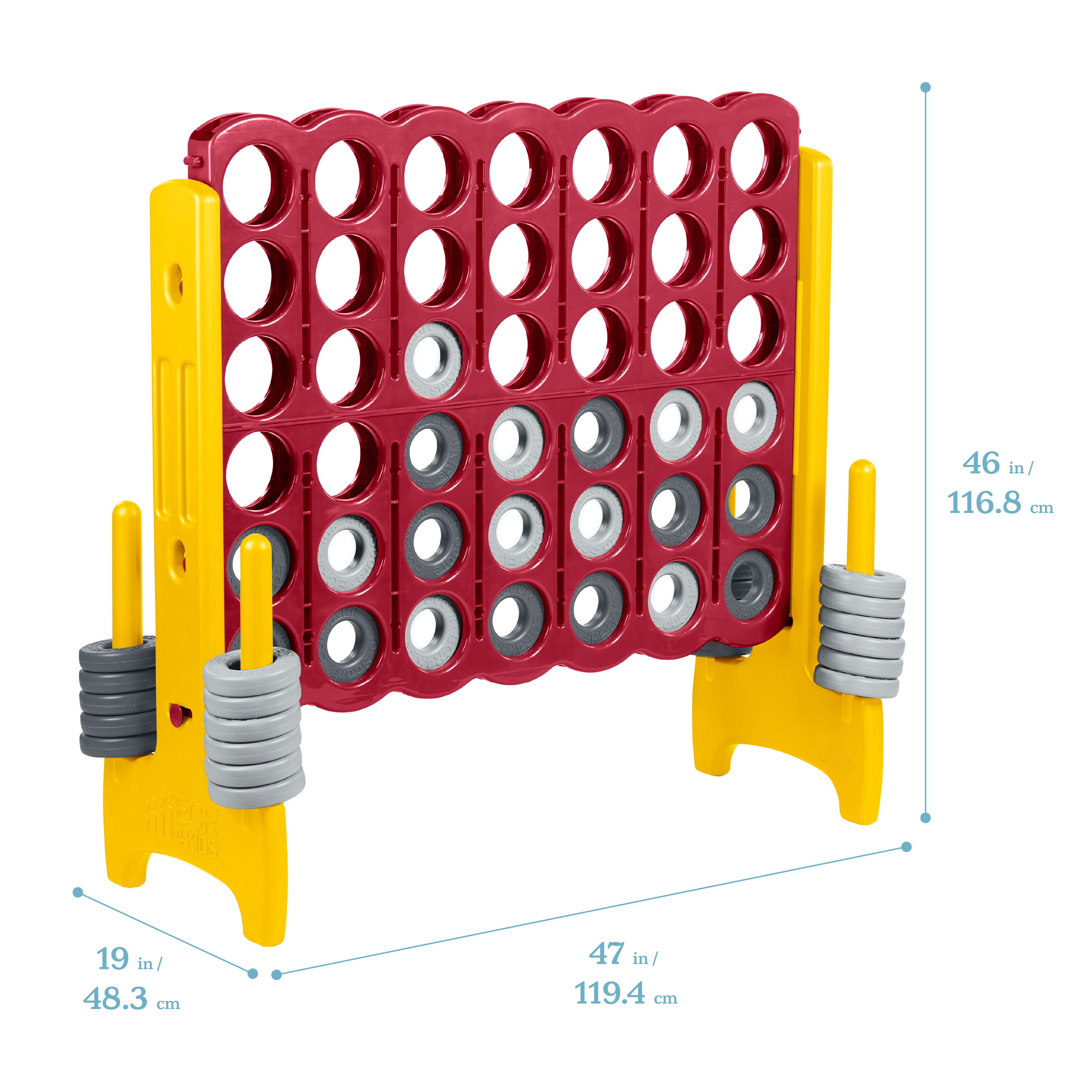 Jumbo 4-To-Score Giant Game with 42 Rings and Reset Sliders