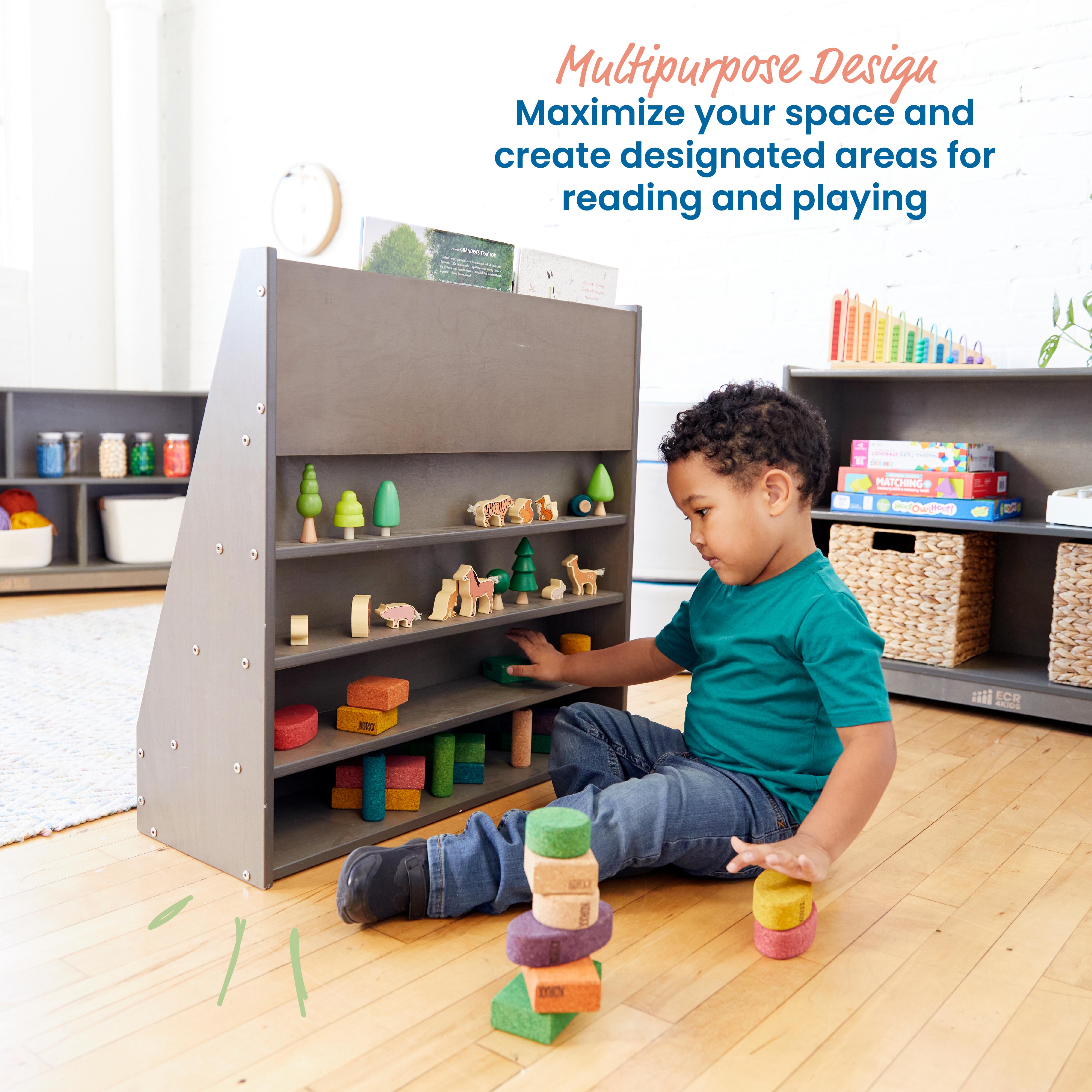 Streamline Single-Sided Book Display with Storage