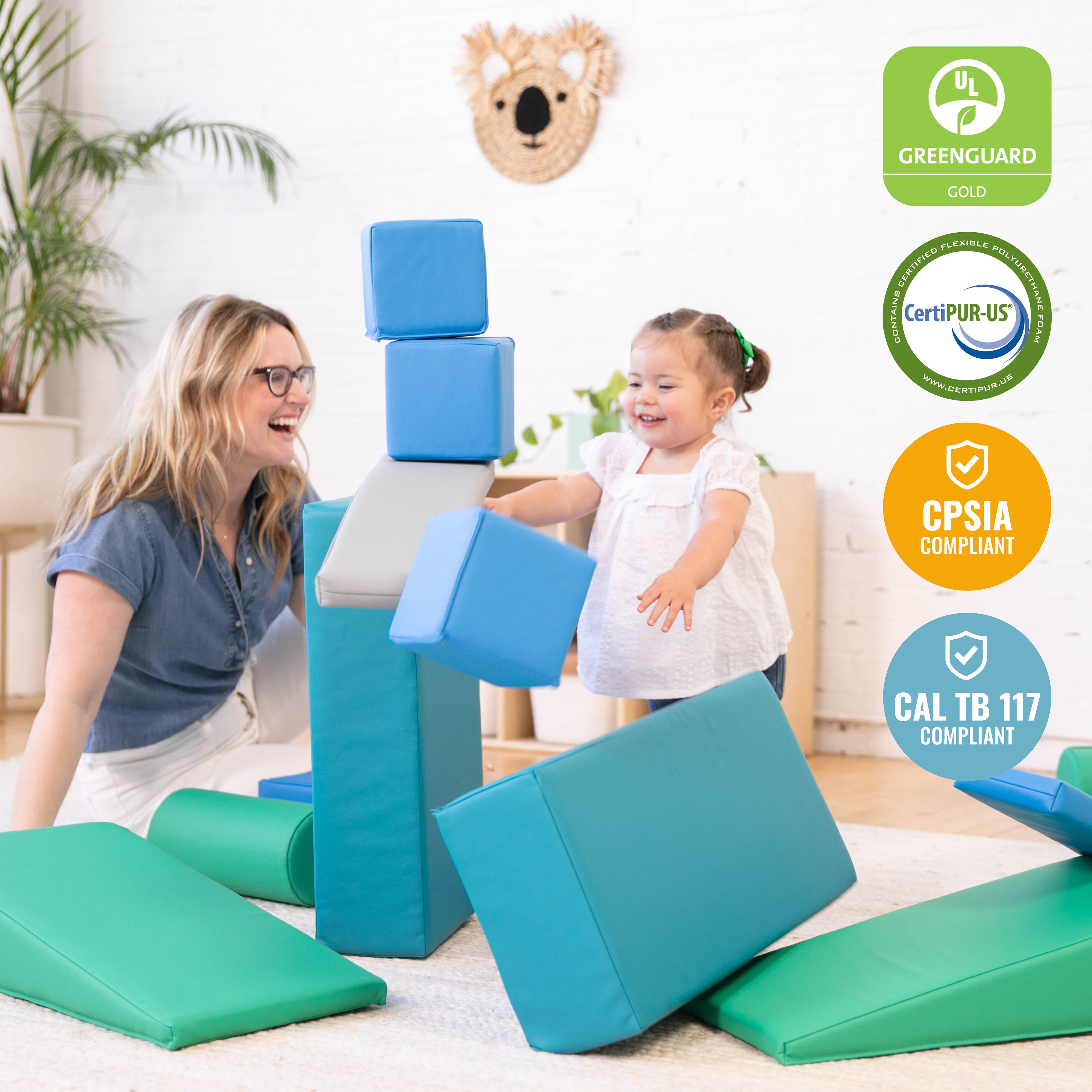 SoftZone Soft Builder Blocks, 16-Piece
