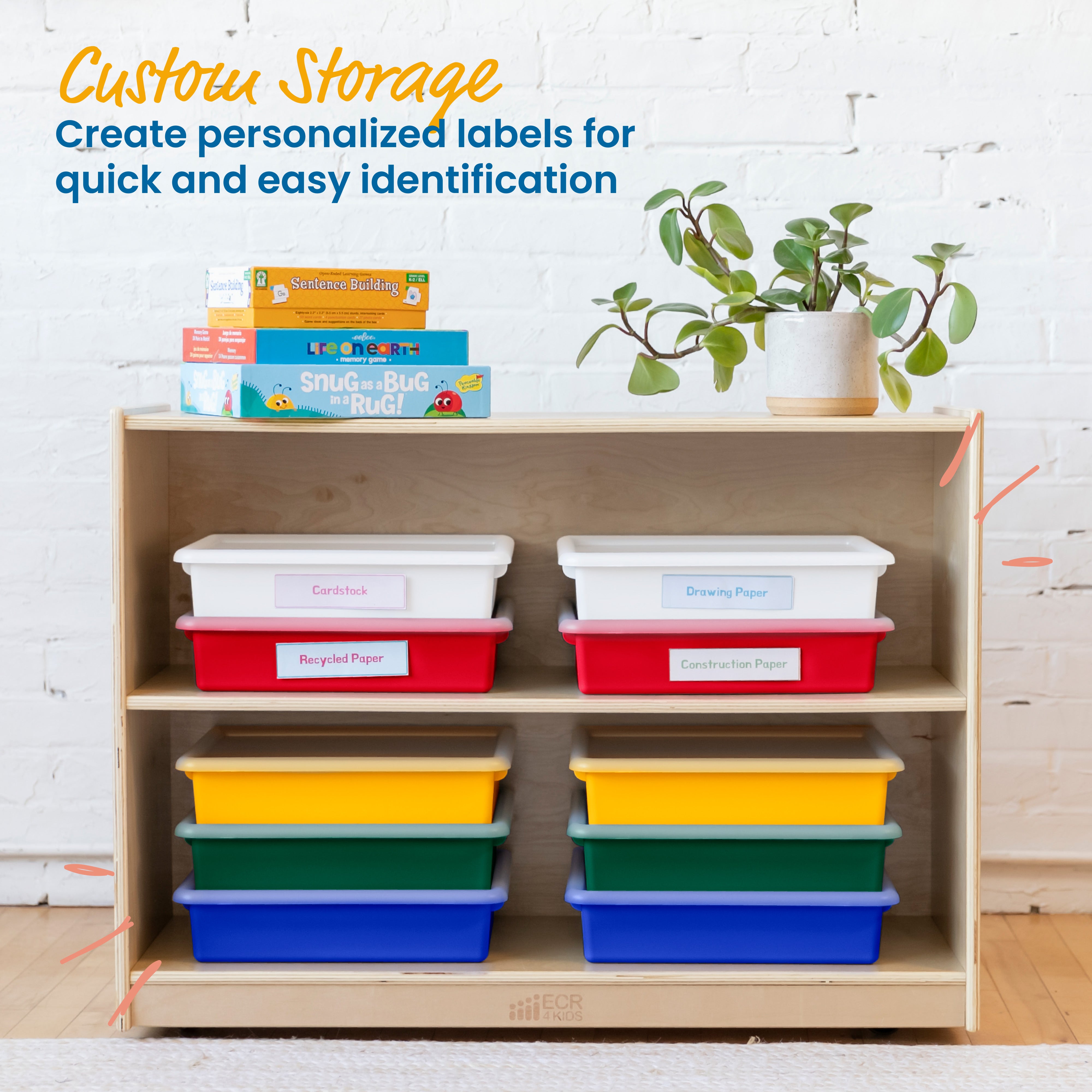 Letter Size Tray with Lid, 10-Piece