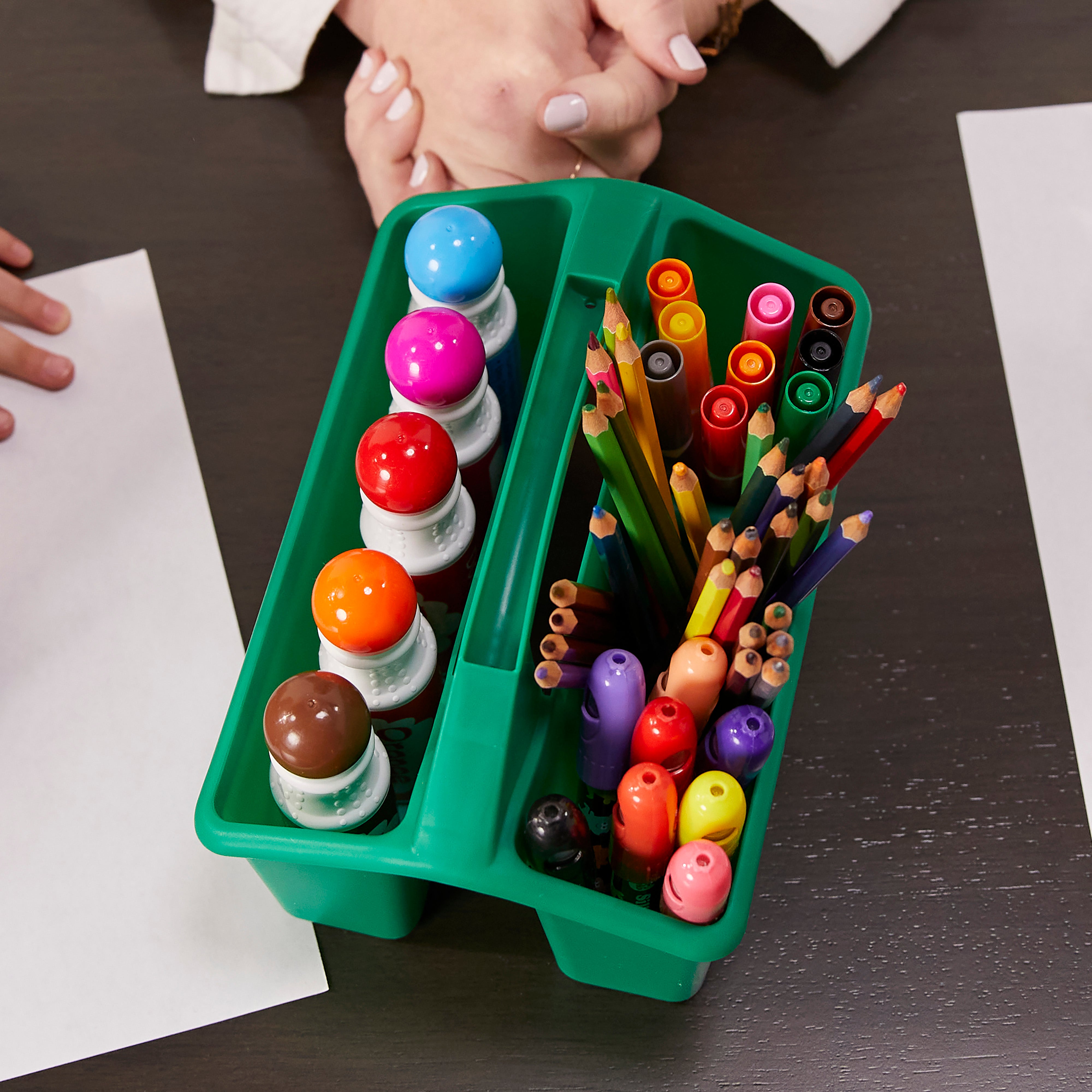 4-Compartment Small Plastic Caddy, 6-Pack