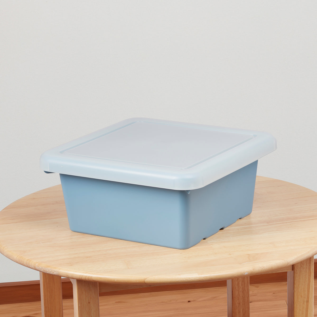 Stackable Square Bins with Non-Snap Lids, 2-Pack