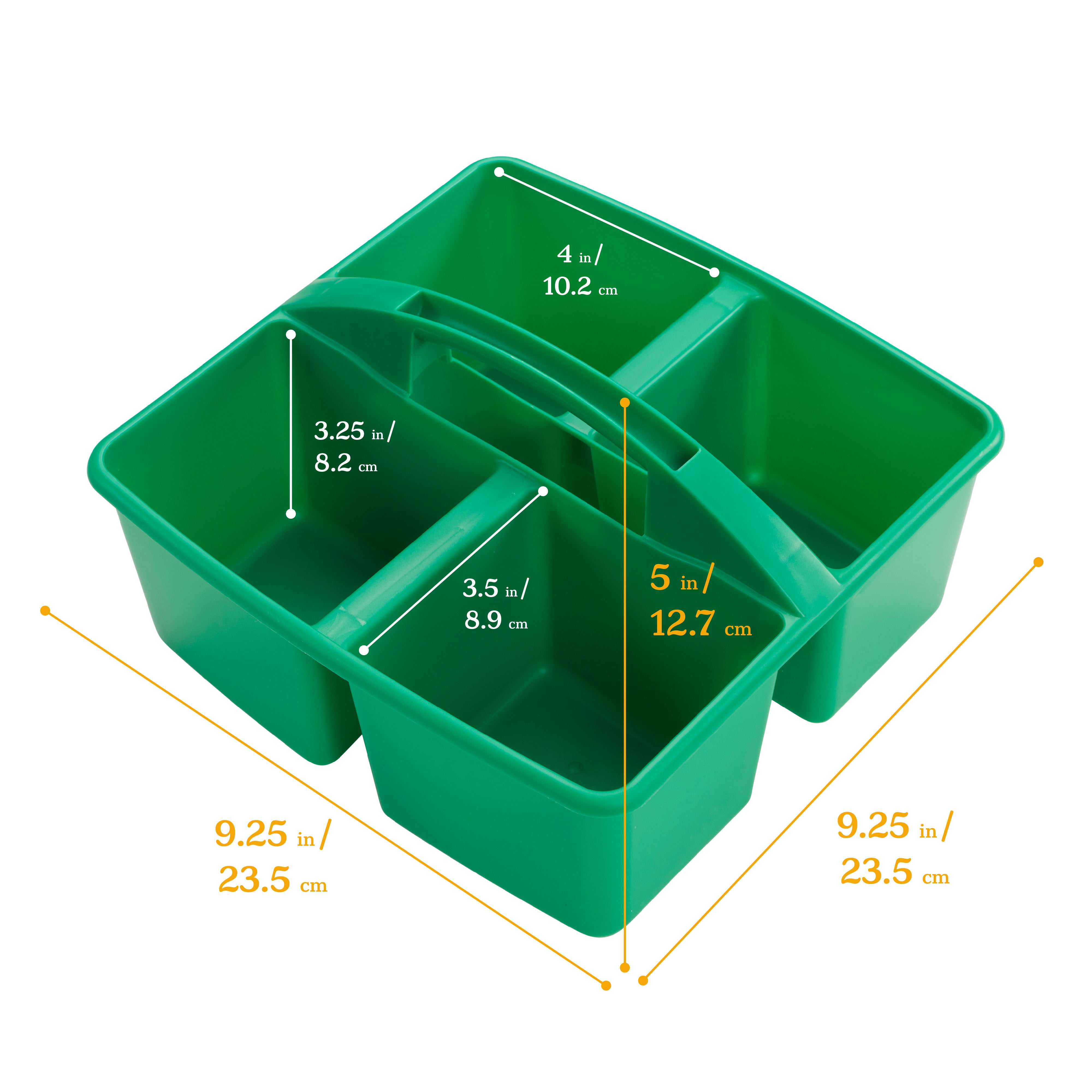 4-Compartment Medium Plastic Caddy, 6-Pack