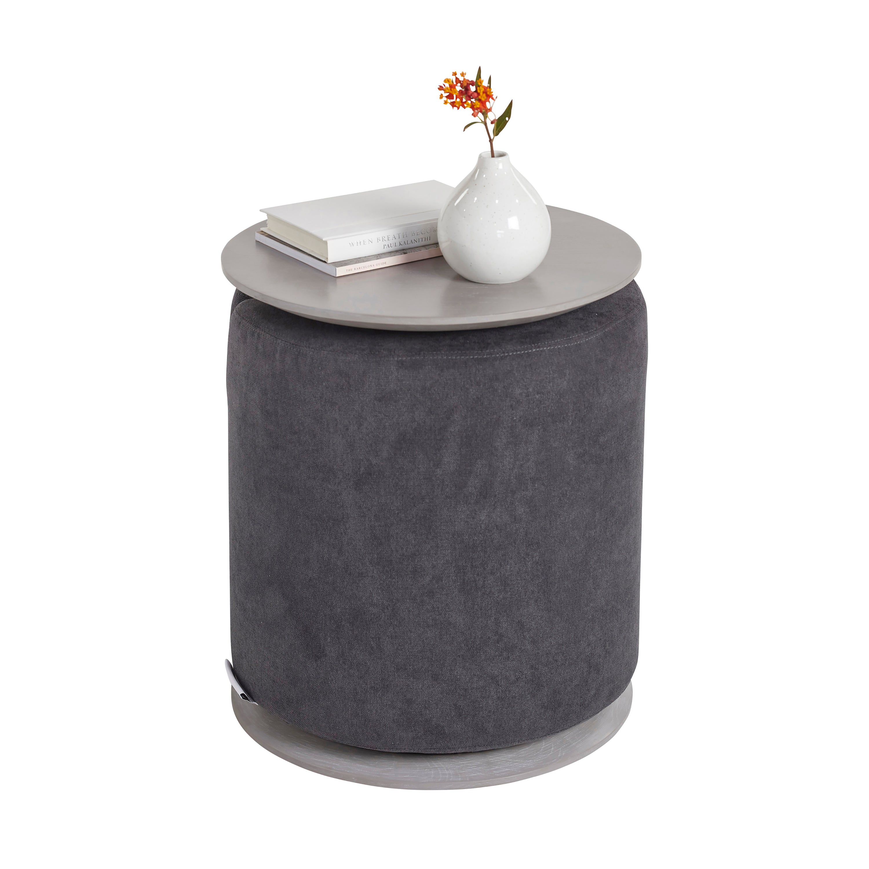 Ashwood Table with Fabric Ottoman, 2-Piece