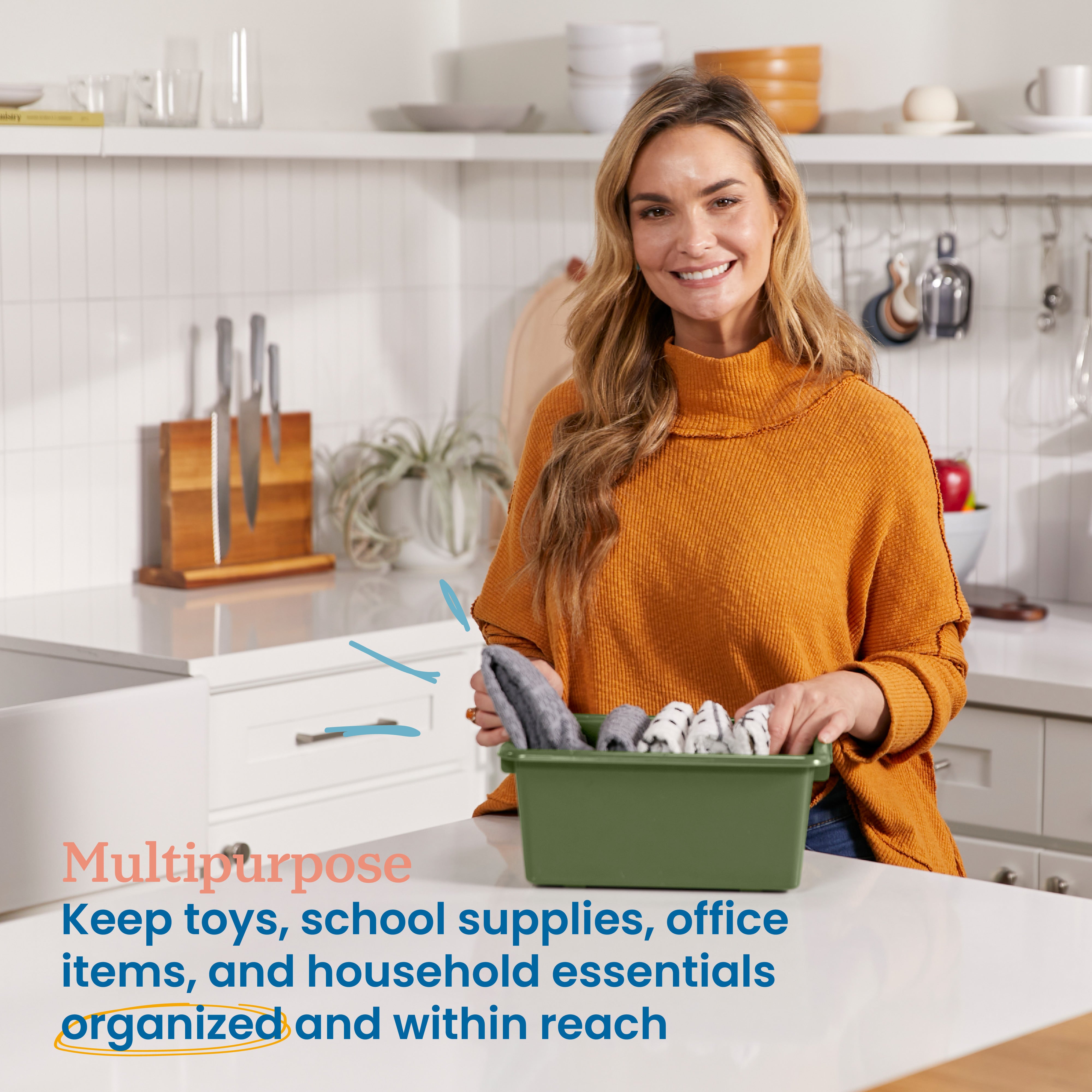 Scoop Front Storage Bin, 30-Piece