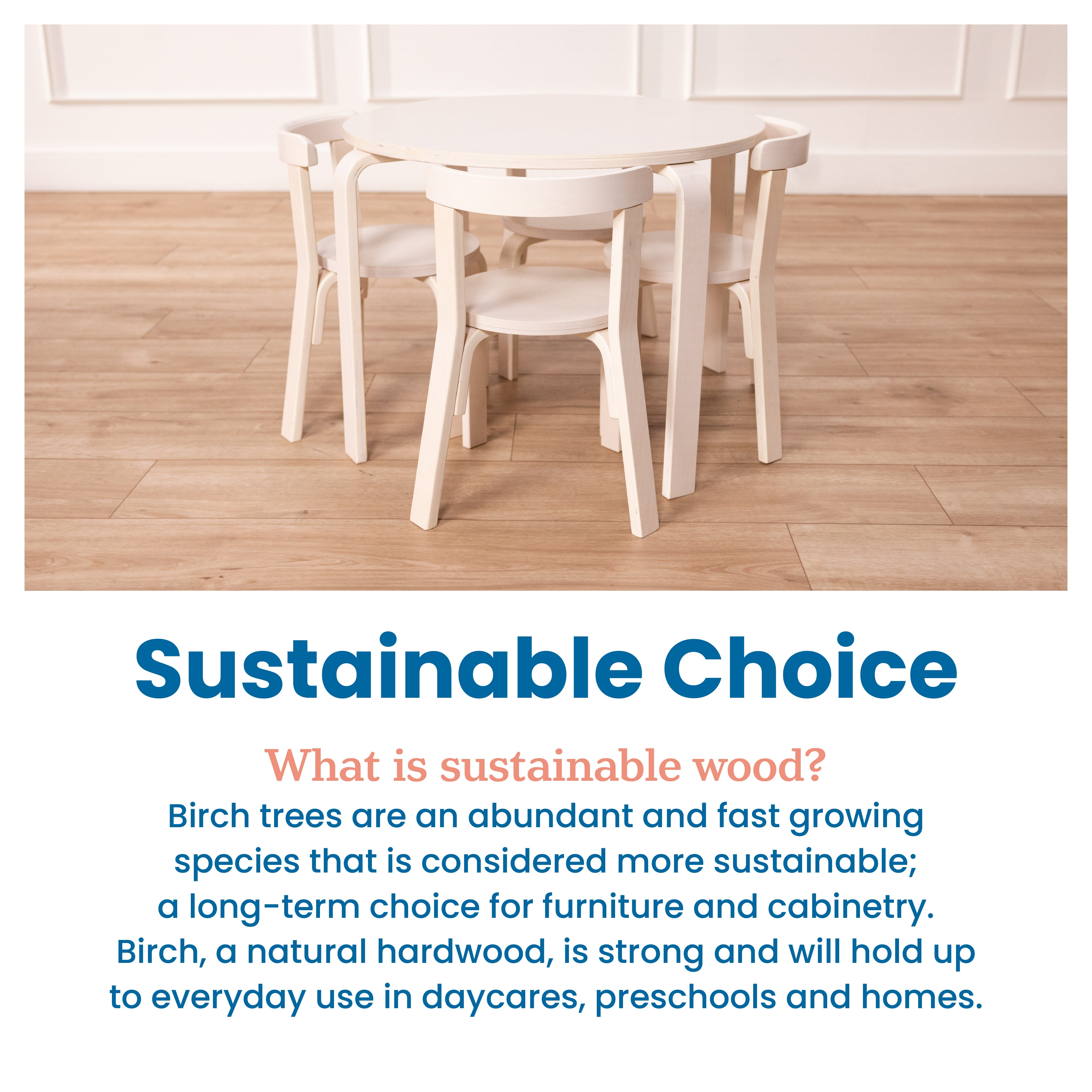 Bentwood Table and Curved Back Chair Set, 5-Piece