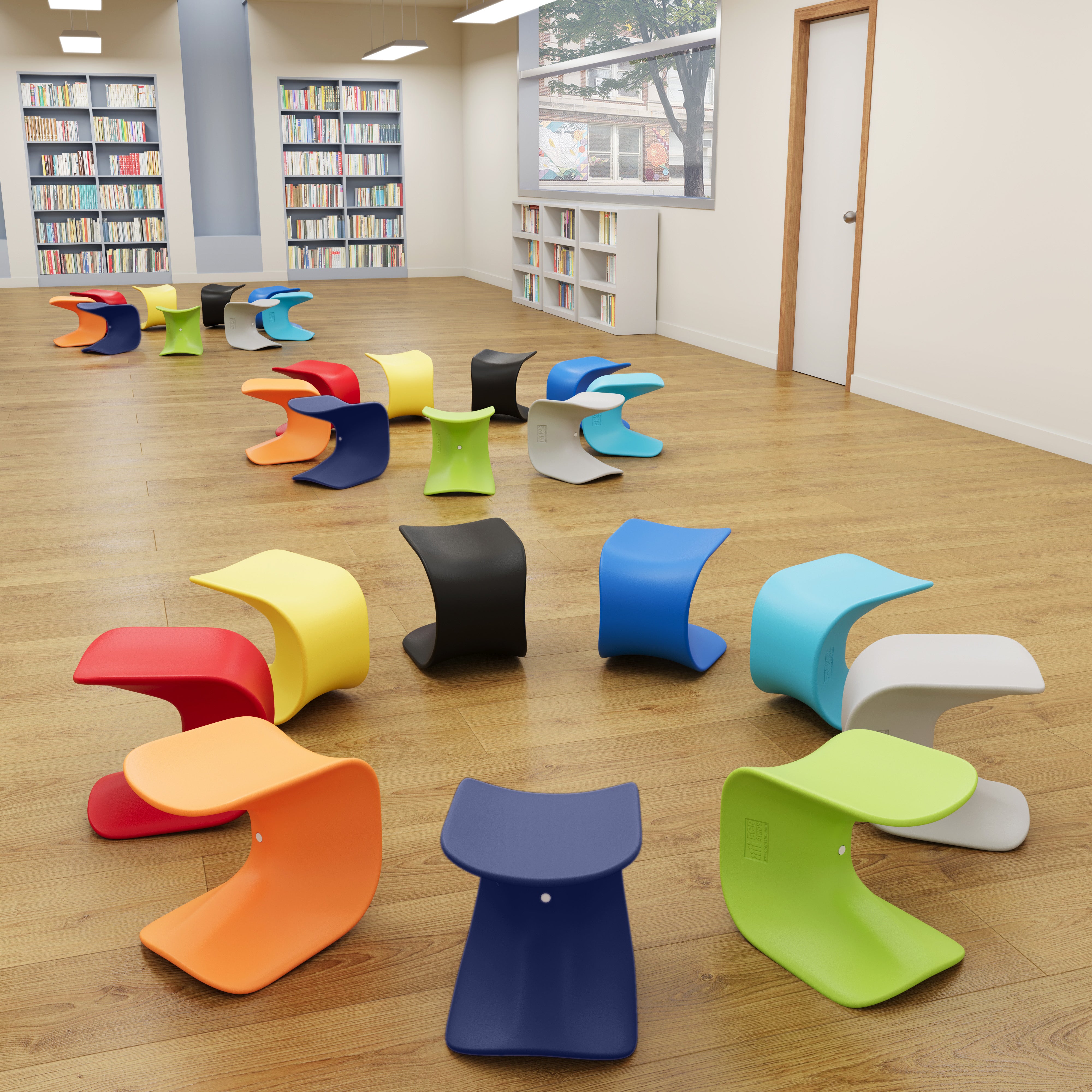 Wave Seat, 14in - 15.1in Seat Height, 2-Pack