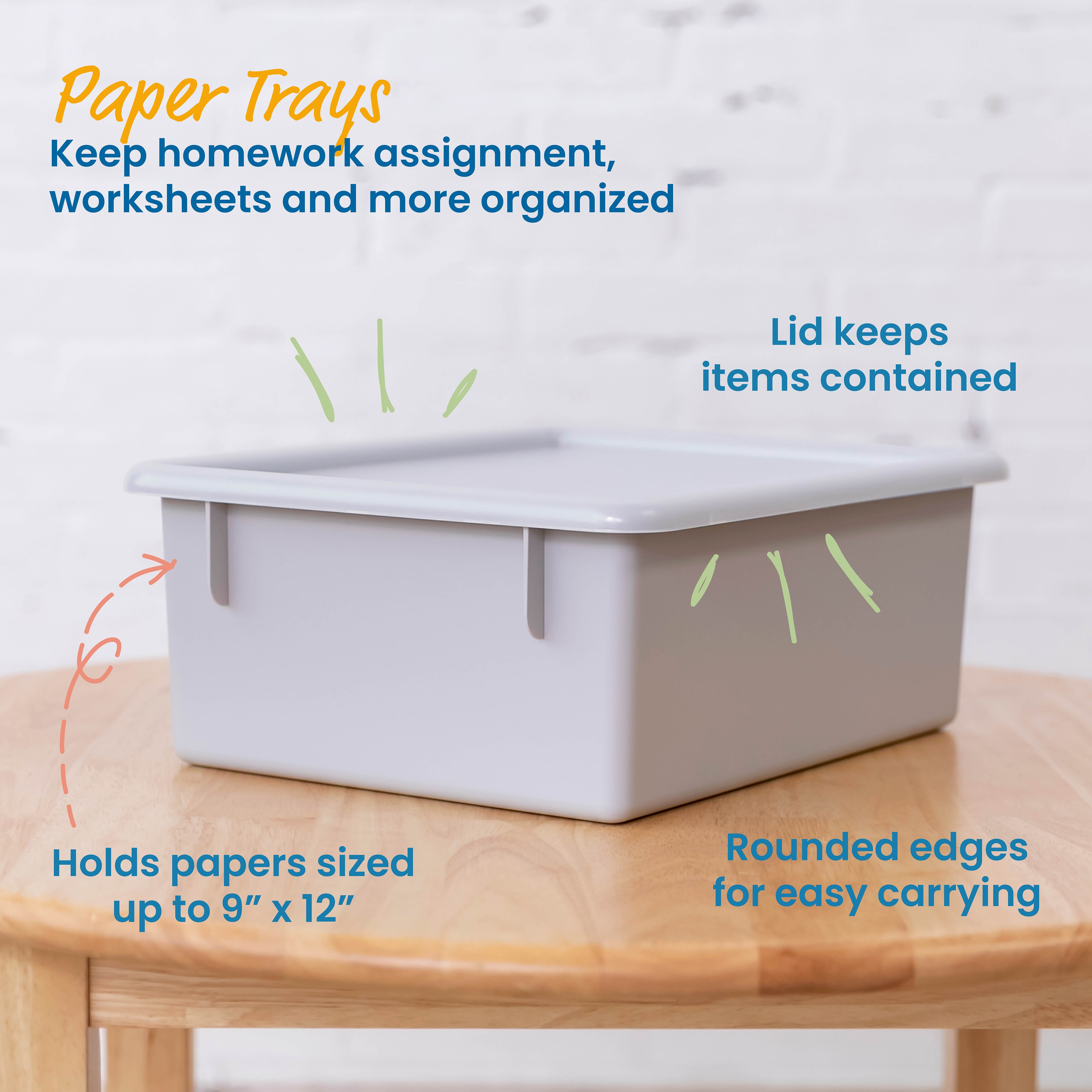 Letter Size Deep Tray with Lid, 10-Piece